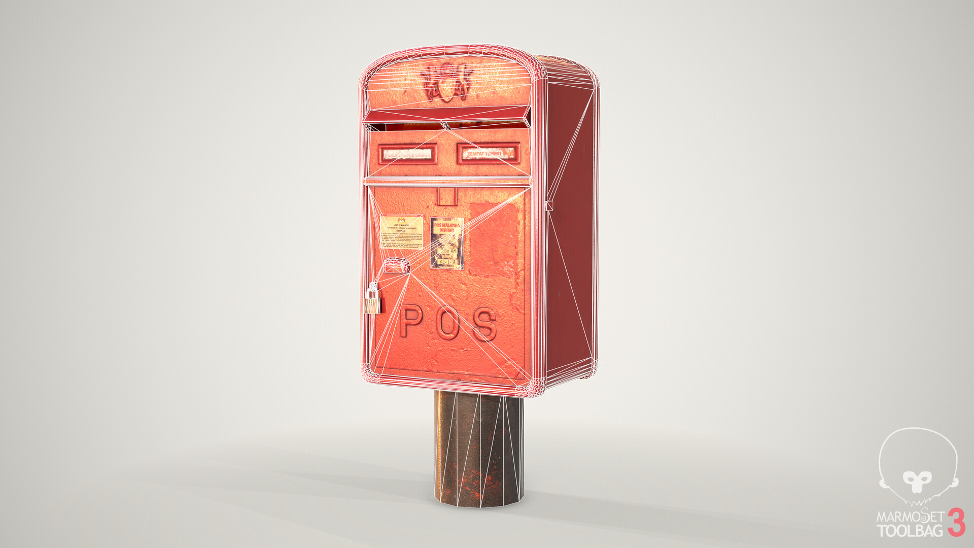 Artstation Malaysian Mailbox Low Poly Tarek Abdellatif