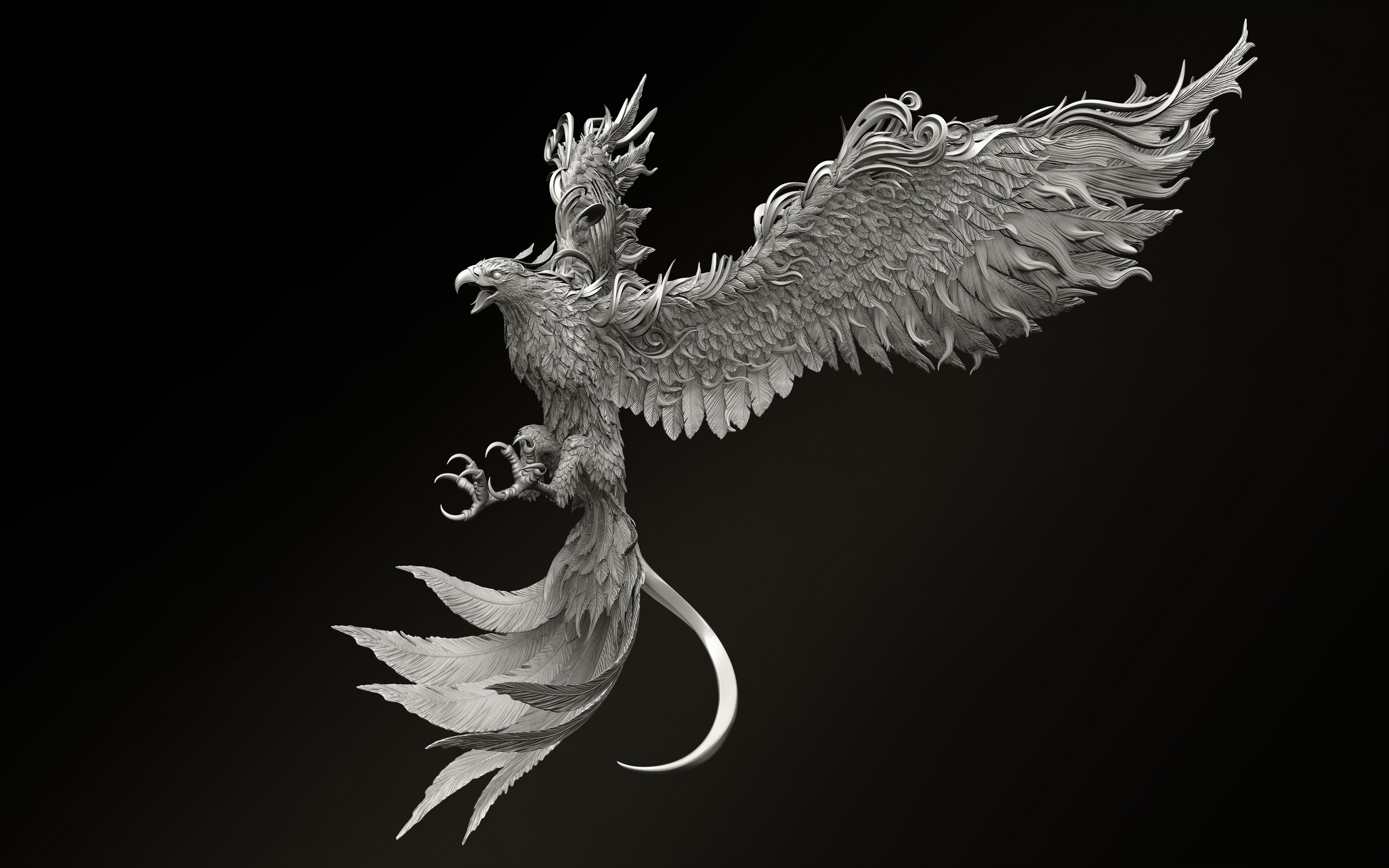 Феникс. Феникс арт. White Феникс. Обои на рабочий стол черный фенек
