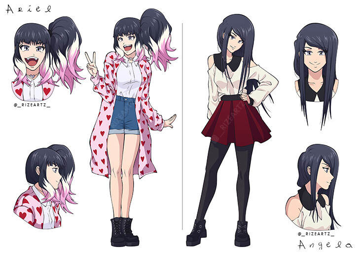 Demon girl with four wings: anime oc drawing - Original anime characters -  Waifu Clan [anime pics & digital art]
