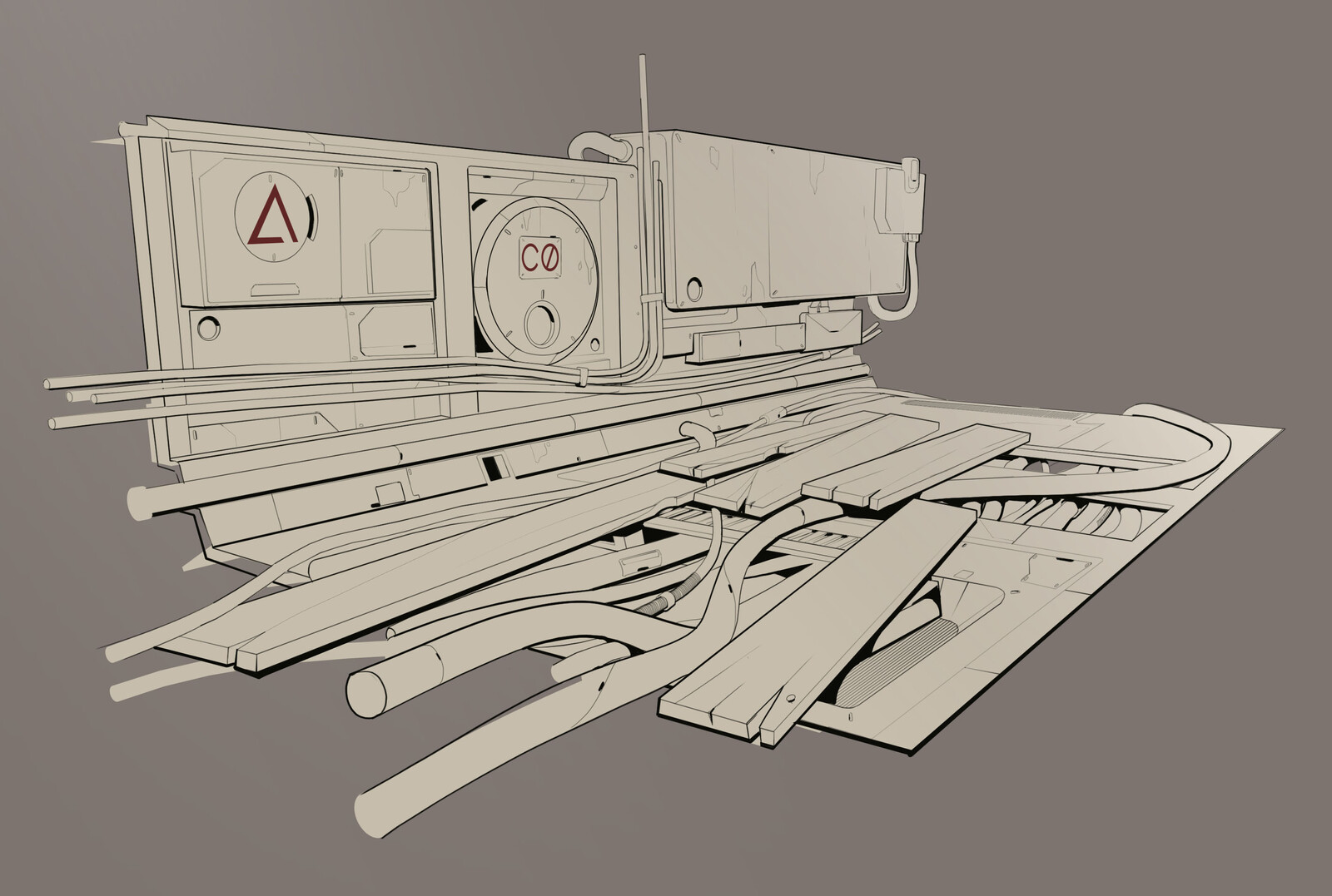 a corridor sketch