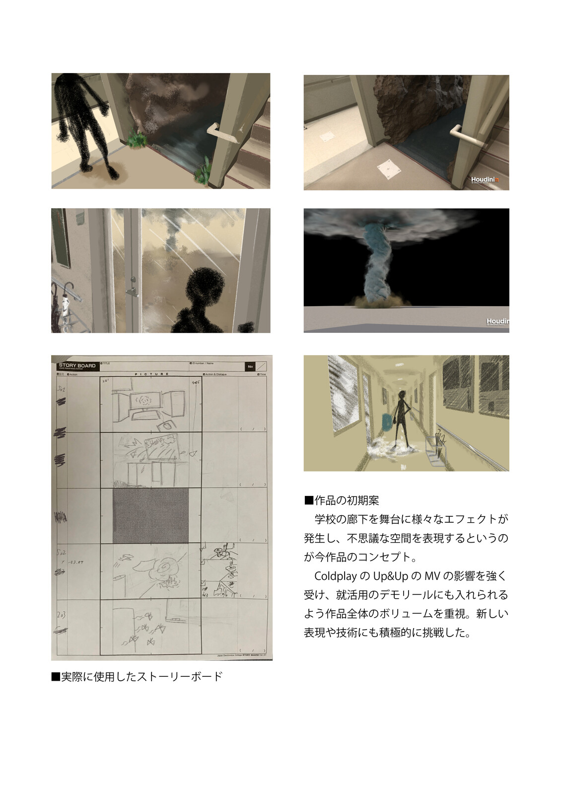 Concept and Storyboard
I was inspired by Coldplay Up&amp;Up MV.