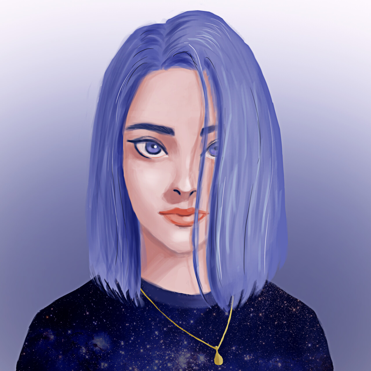ArtStation - Blue Hair Girl