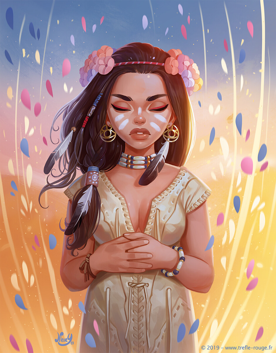 Artstation Native American Girl Jeremie Fleury