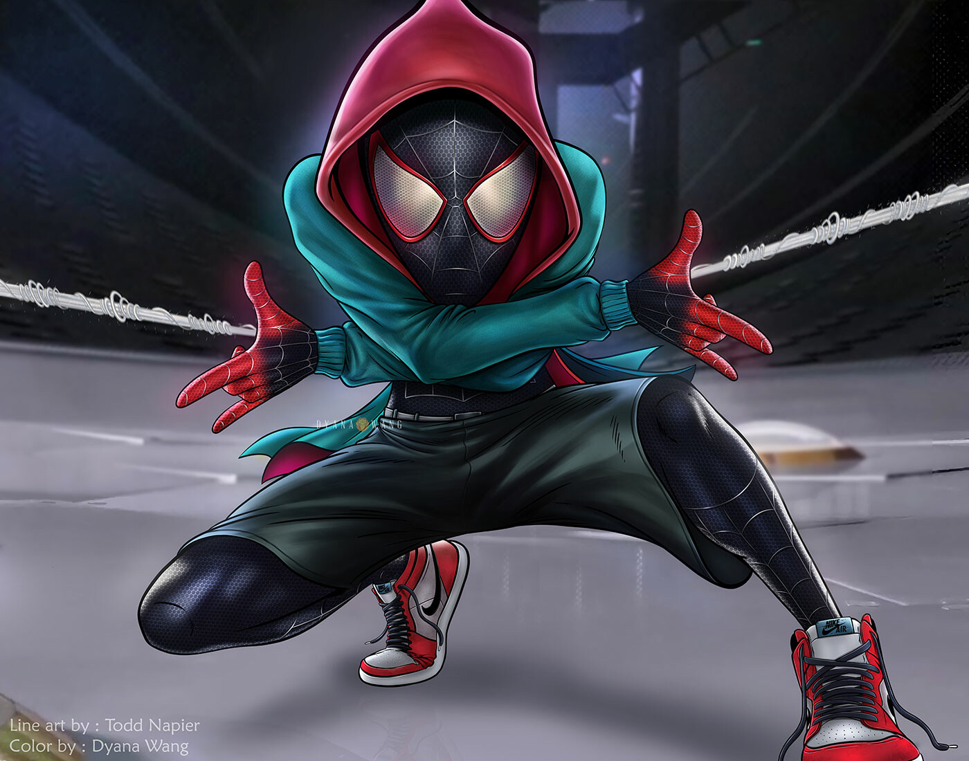 Artstation Miles Morales Spiderman Dyana Wang