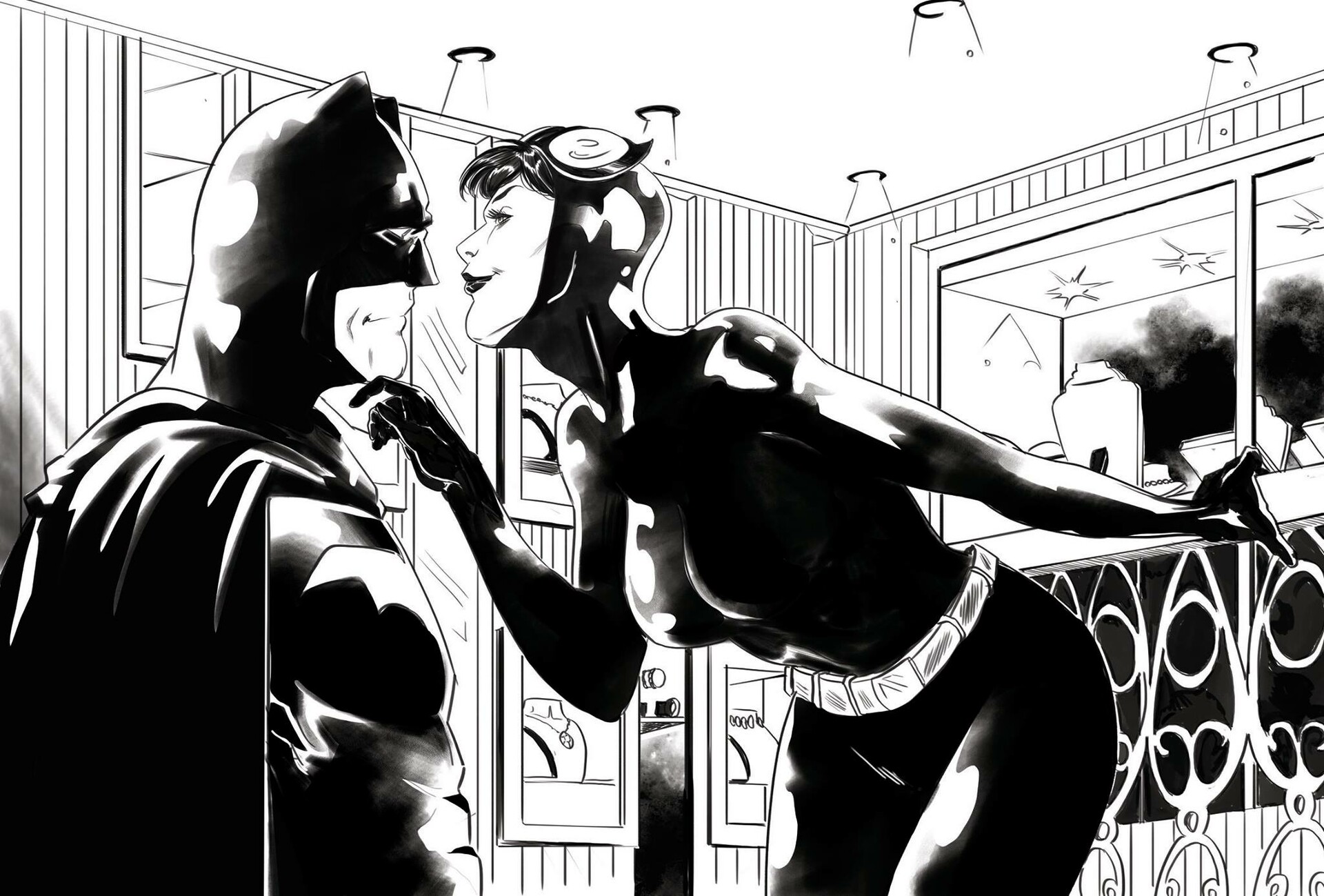 Sara Prado - Catwoman and Batman Fanart