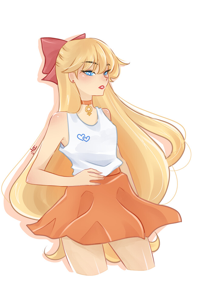 Artstation Sailor Venus Fanart Bruna Rodrigues