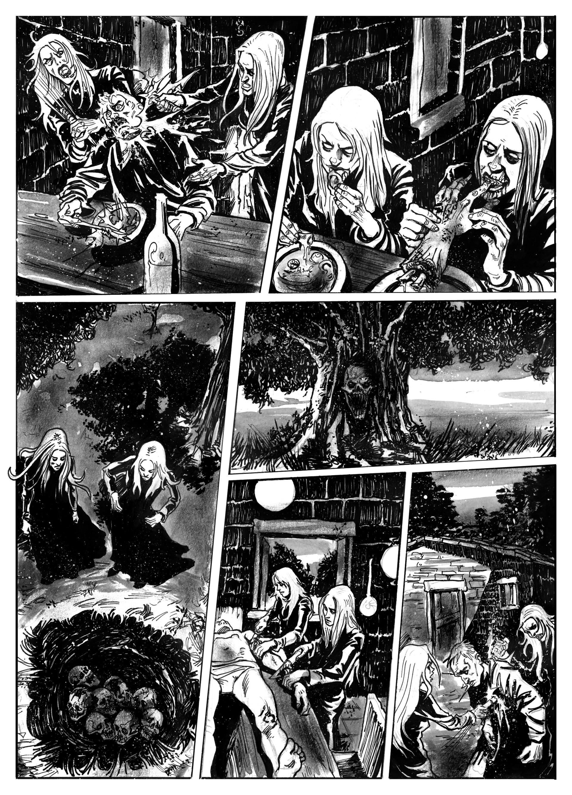 Comics canibal Ester Cardella - comic page (cannibal family 17 Edizioni Inkiostro)
