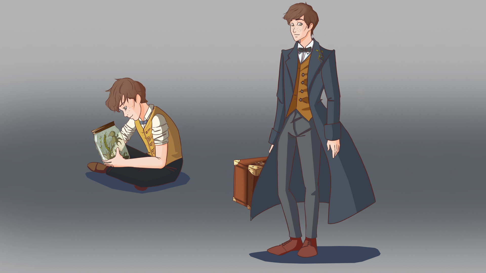 ArtStation 2018 Newt Scamander (child/adult)