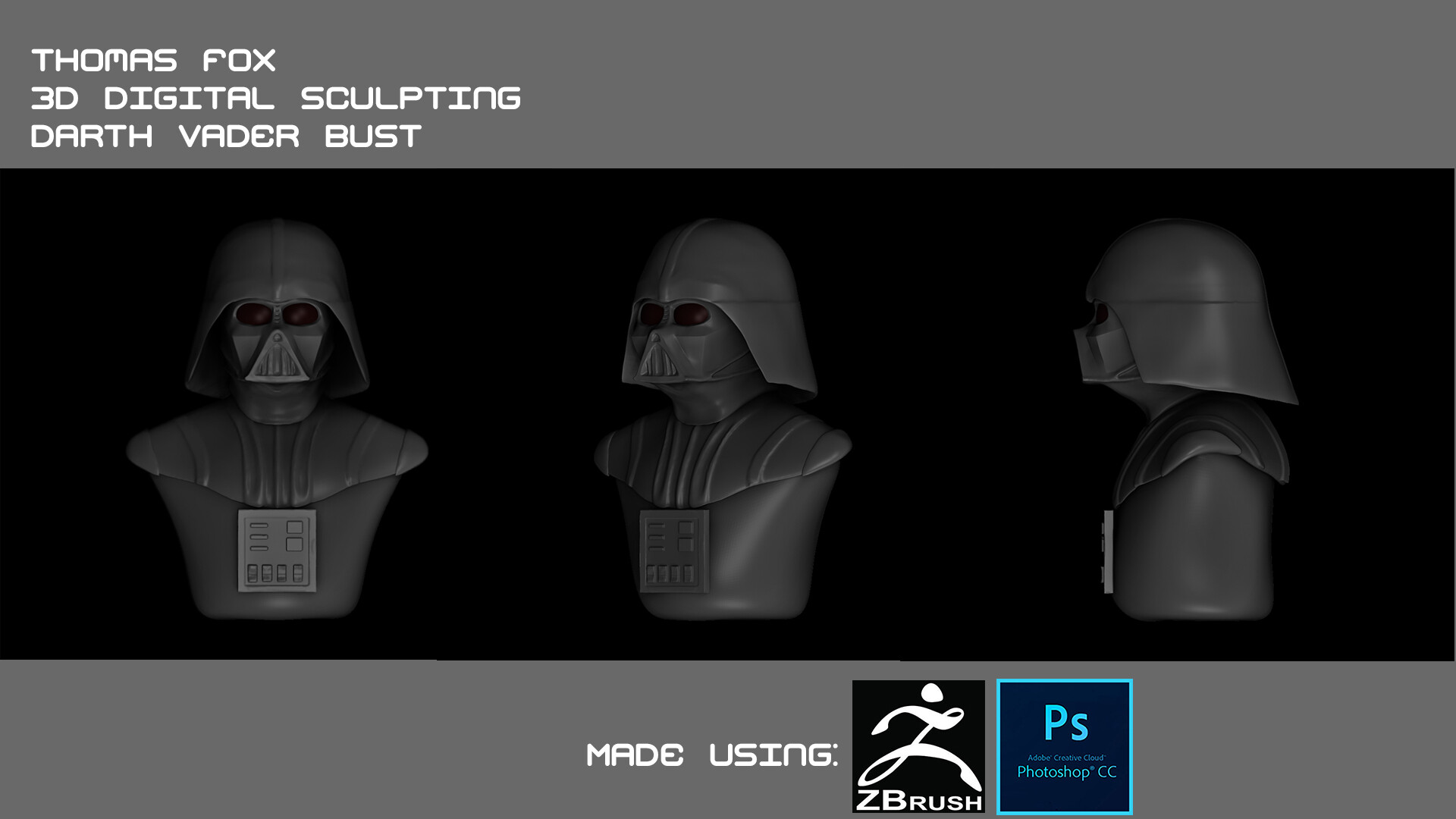 Thomas Fox Darth Vader Bust /r/gmbwallpapers might be what you want. thomas fox