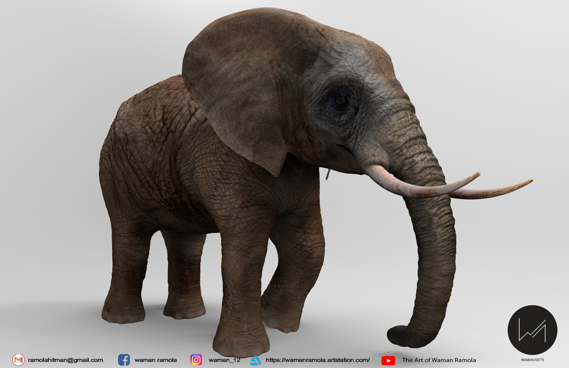 Artstation Elephant 3d Character Waman Ramola