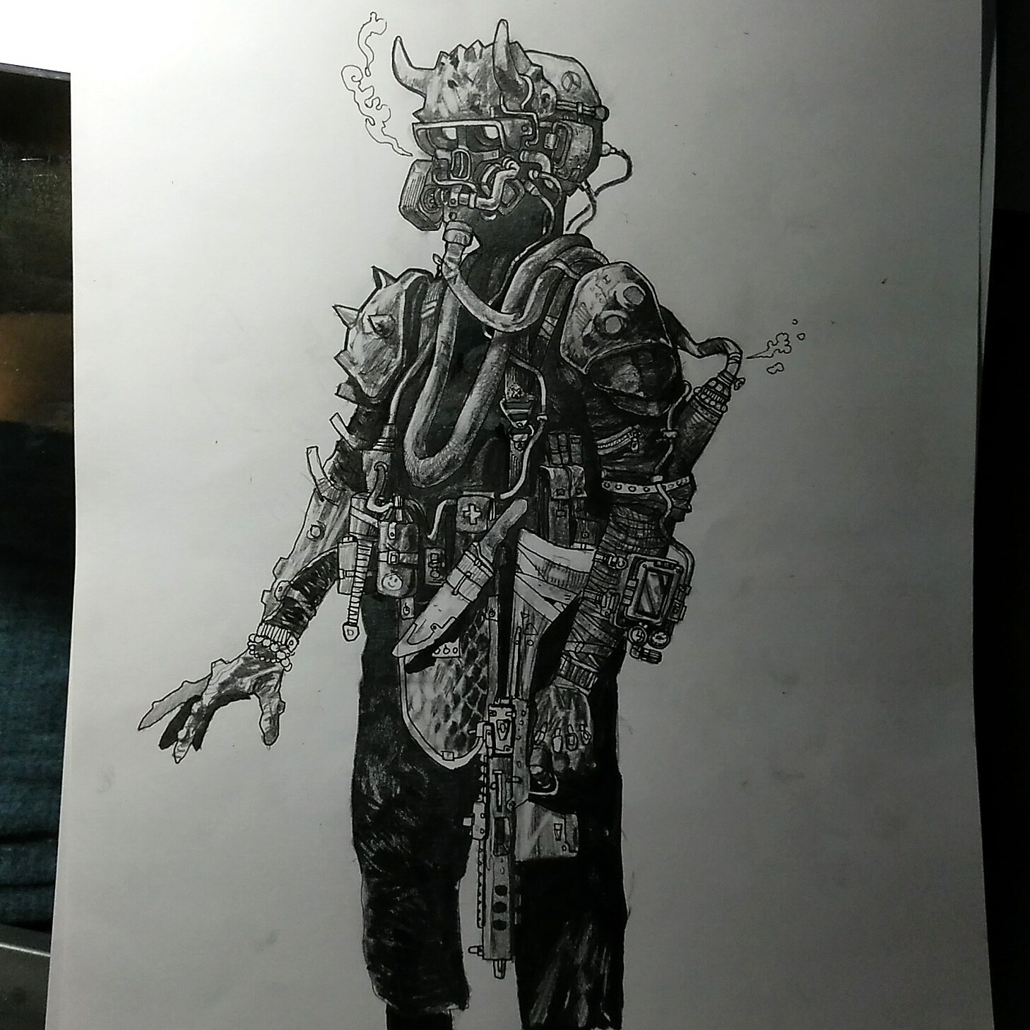 Twohorned Demon soldier-Full Body