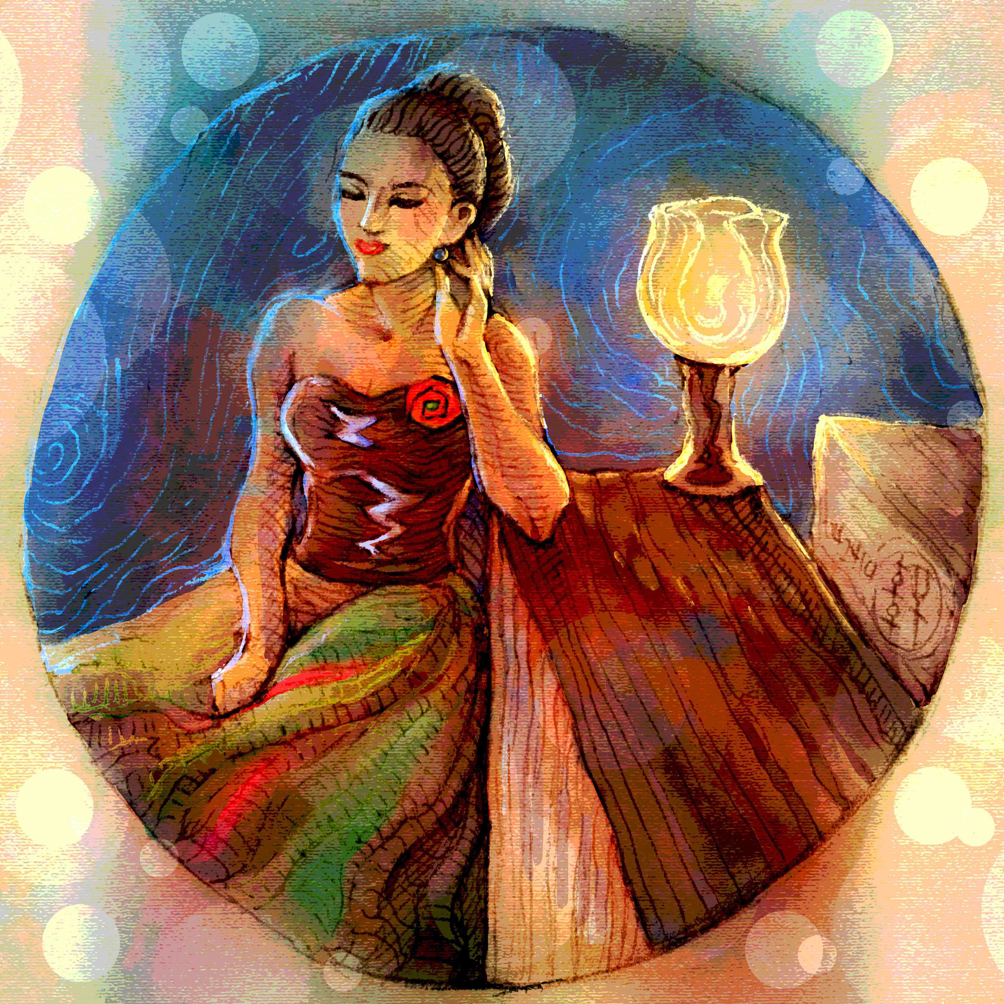 Lady and a Lamp