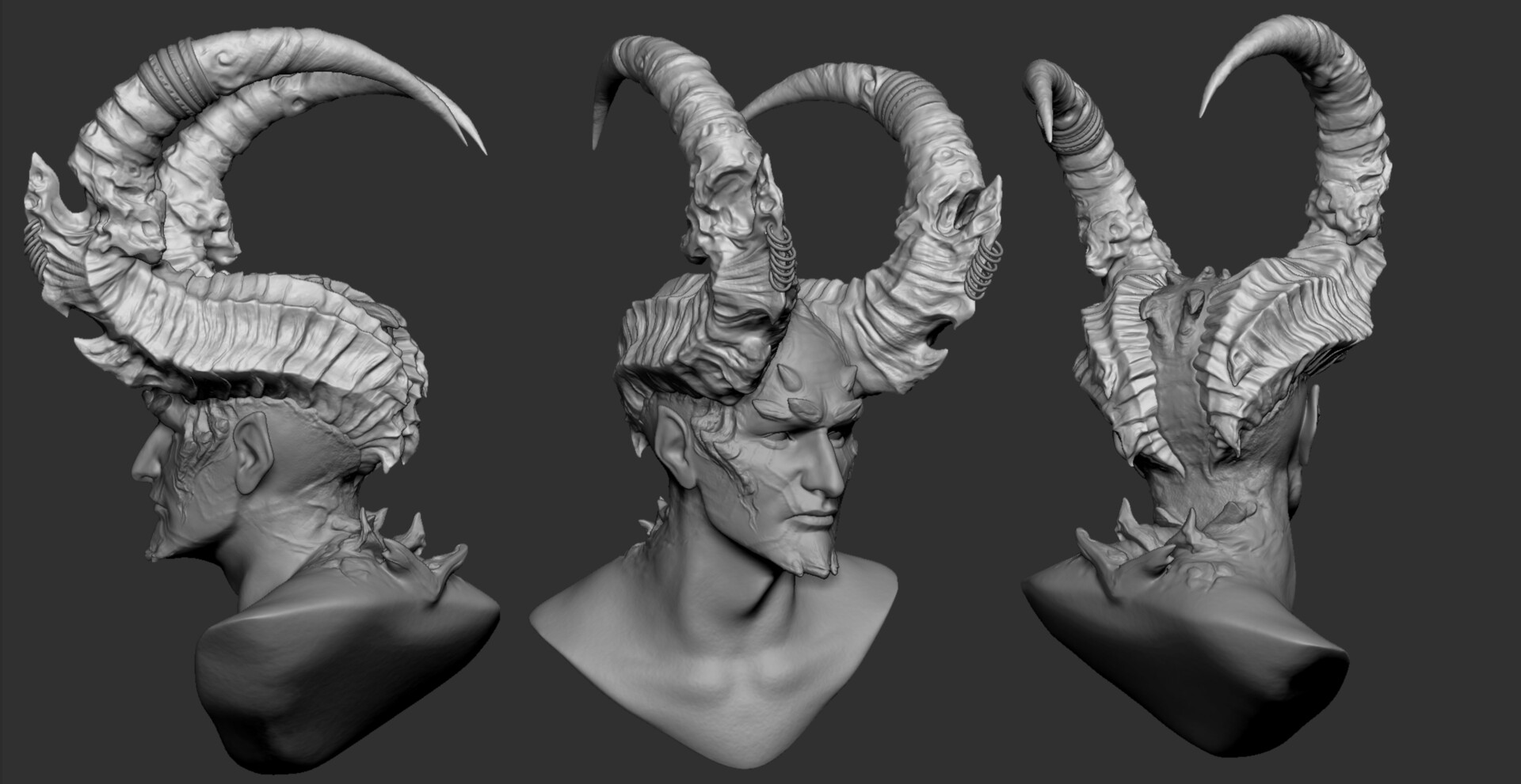 pics Reference Demon Horns Drawing artstation sad demon anna lukyanenko