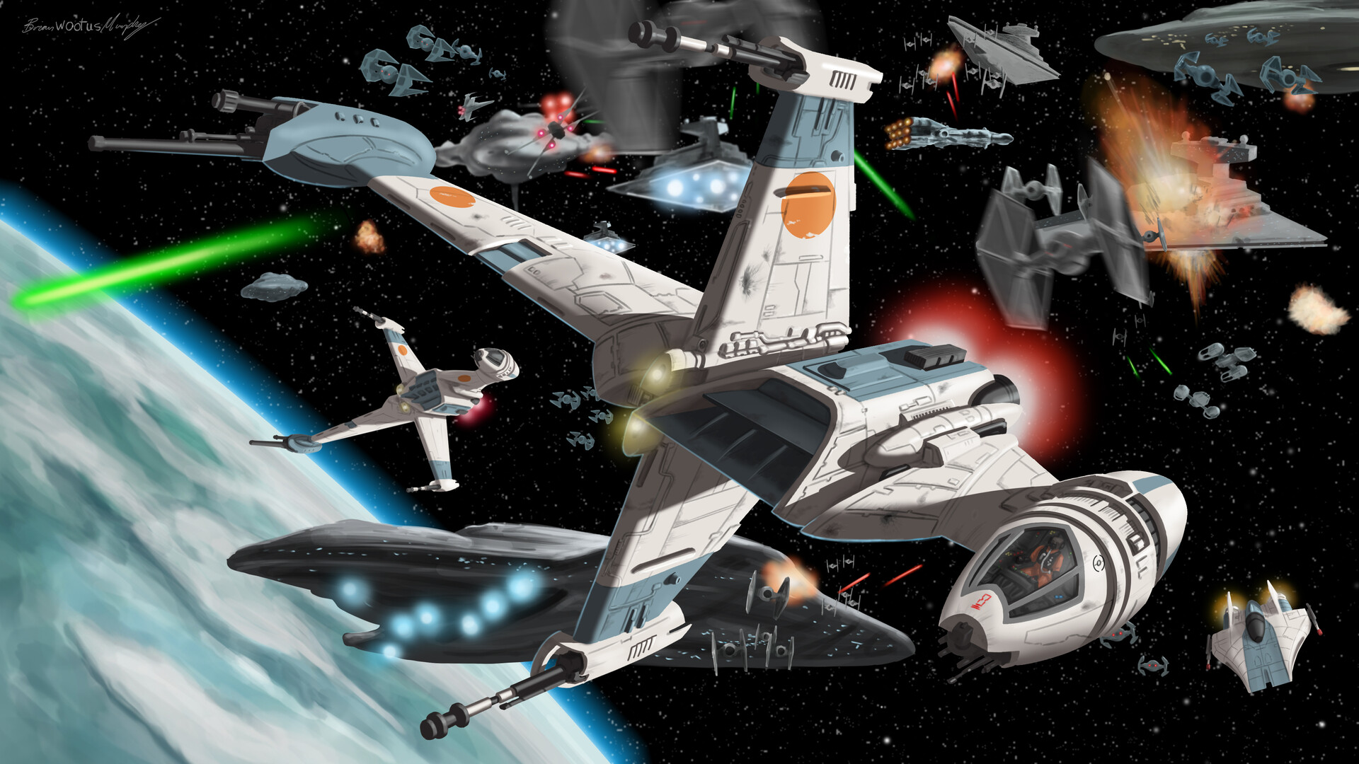 ArtStation BWings At The Battle Of Endor