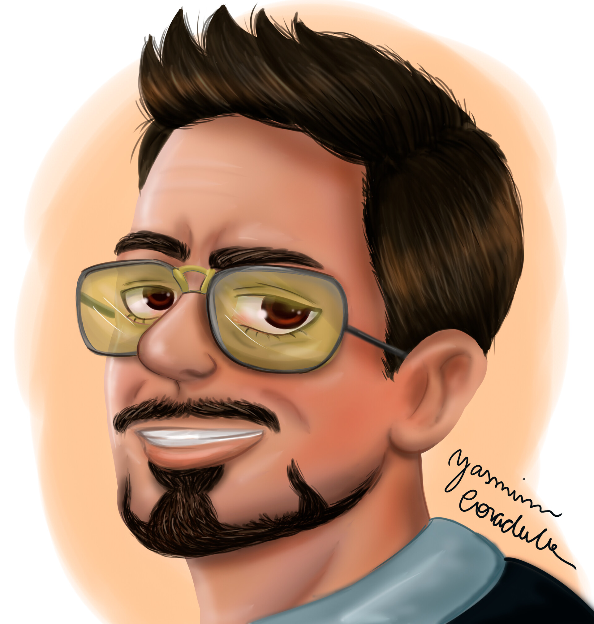Tony Stark Cartoon Drawing Artstation Tony Stark Yasmim Coradelo artstation tony stark yasmim coradelo