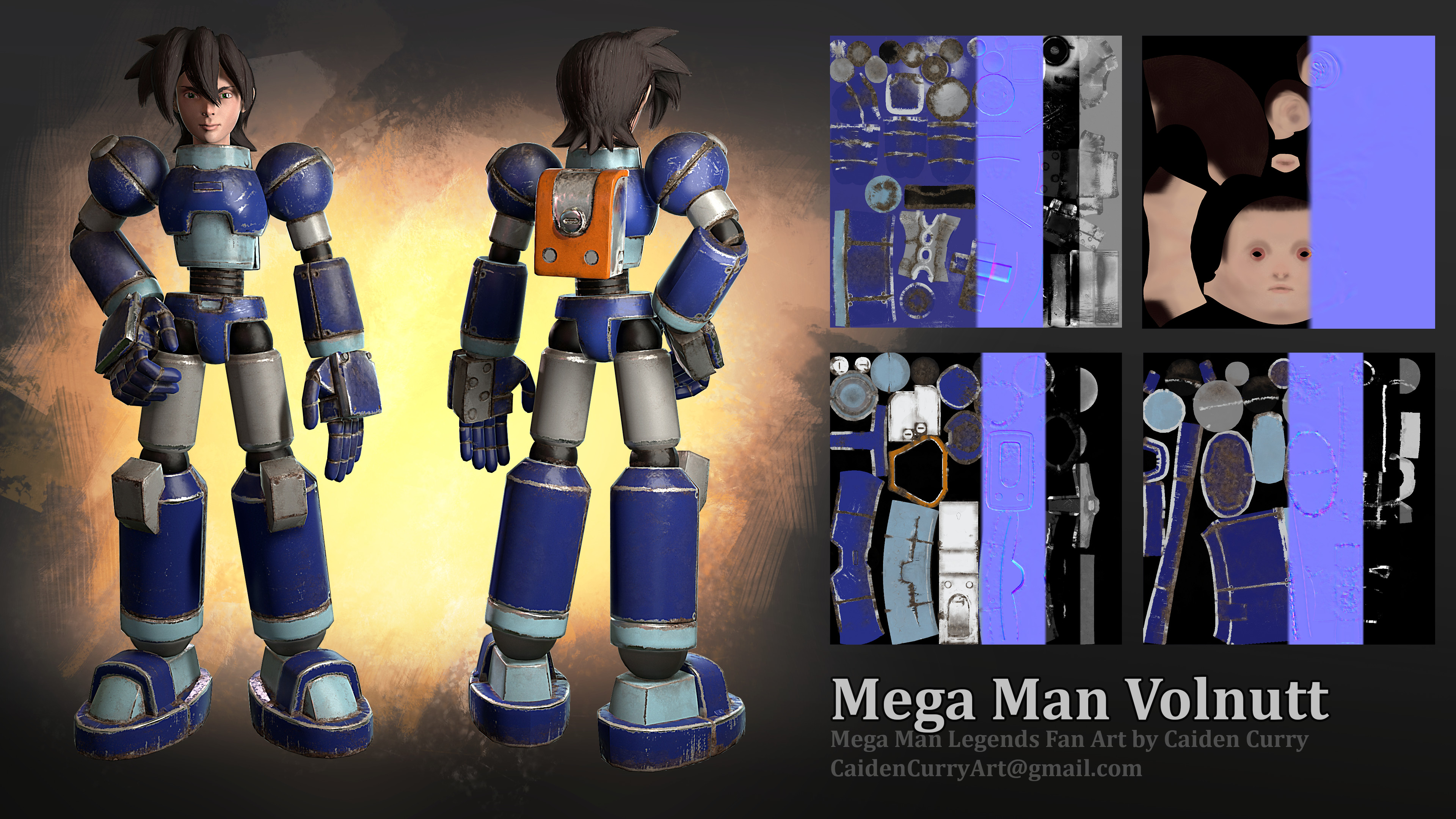 Megaman Legends Volnutt Fan Art.