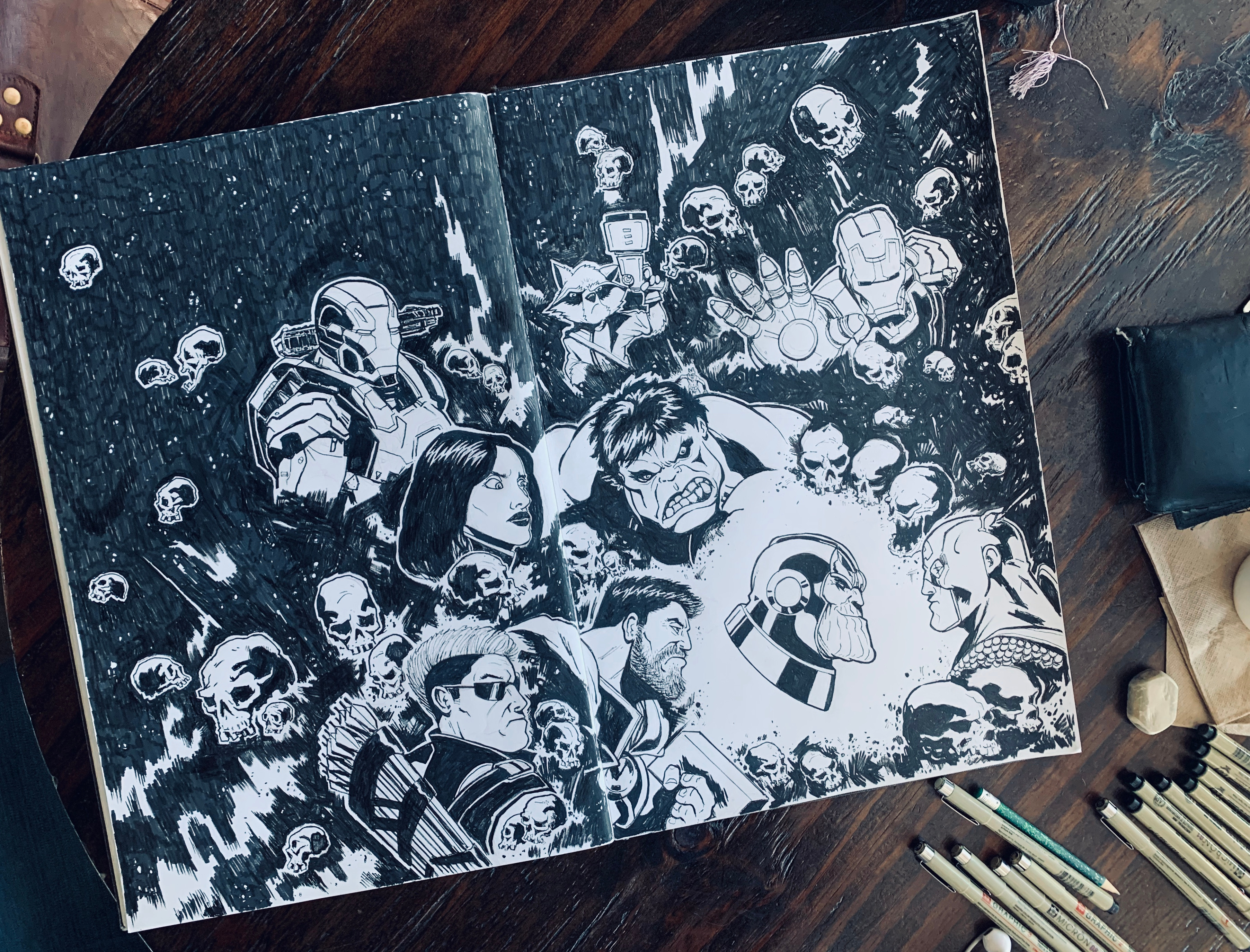 Artstation Sketchbook Avengers Endgame Poster Blake M Kandzer