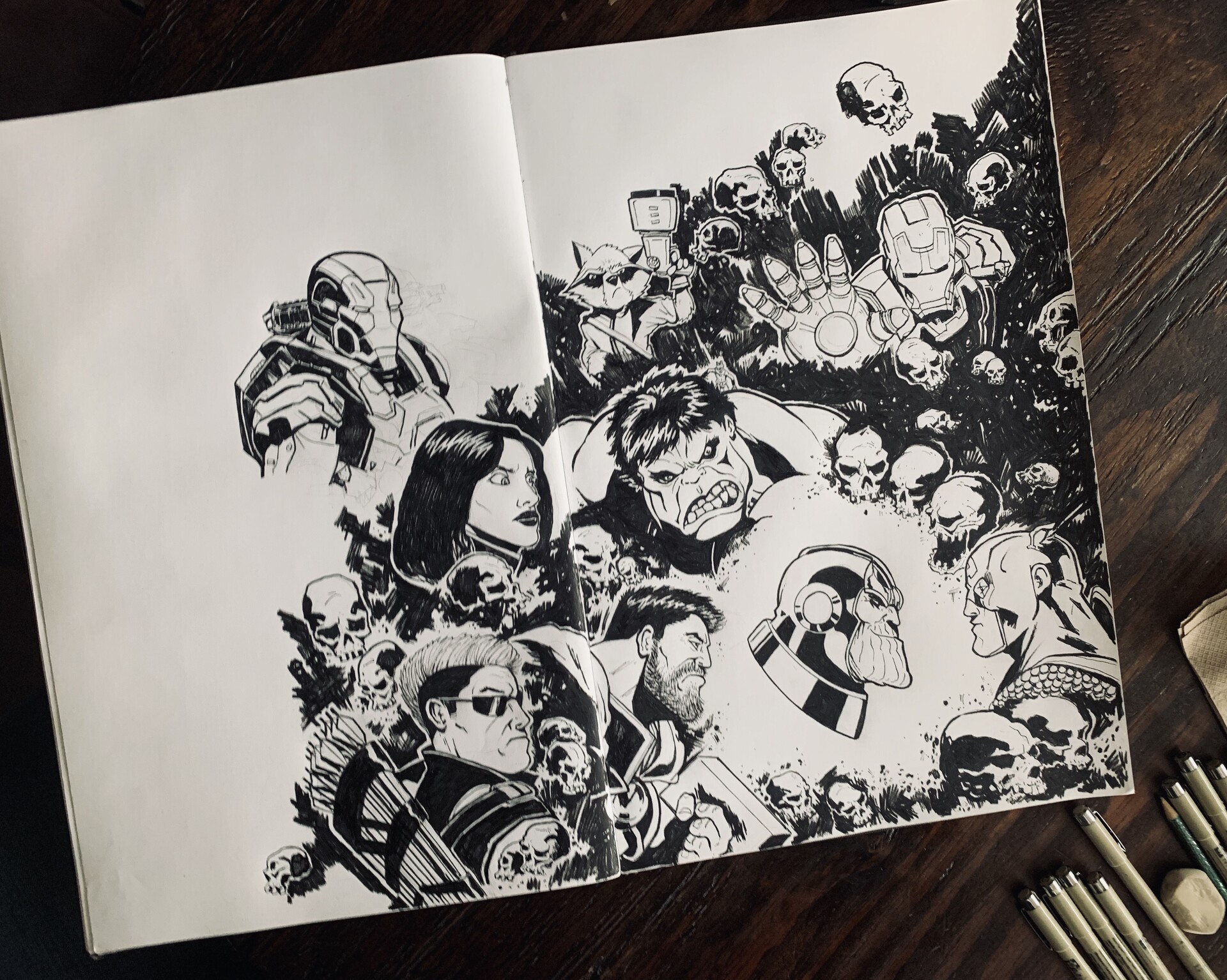 Artstation Sketchbook Avengers Endgame Poster Blake M Kandzer