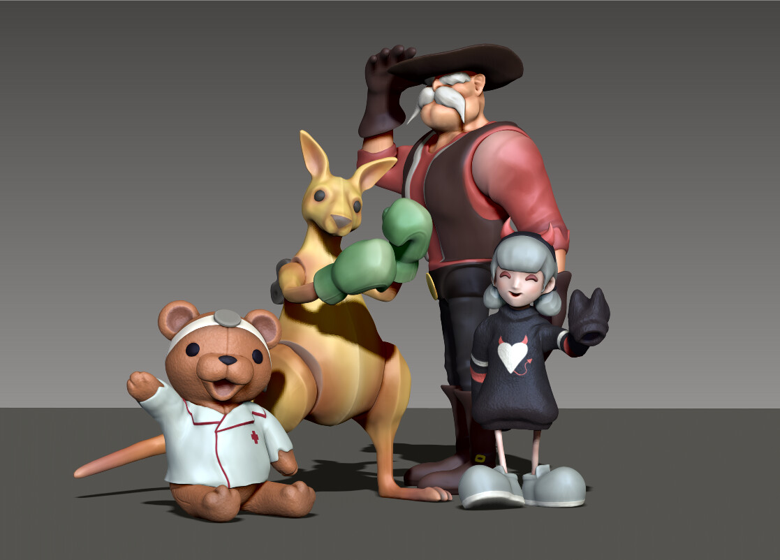 Promotional image with all controller characters