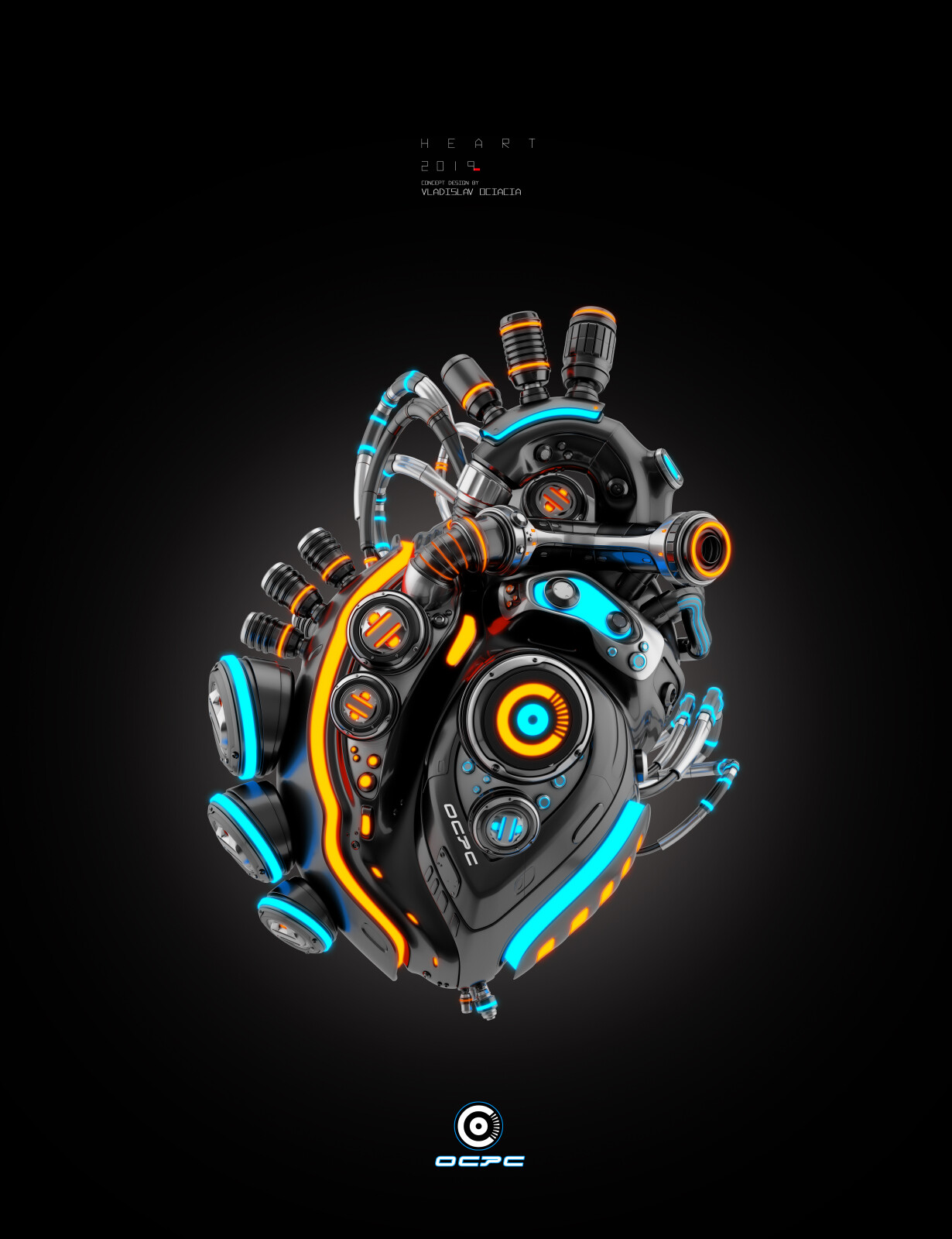 ArtStation Robotic heart made for OCPC