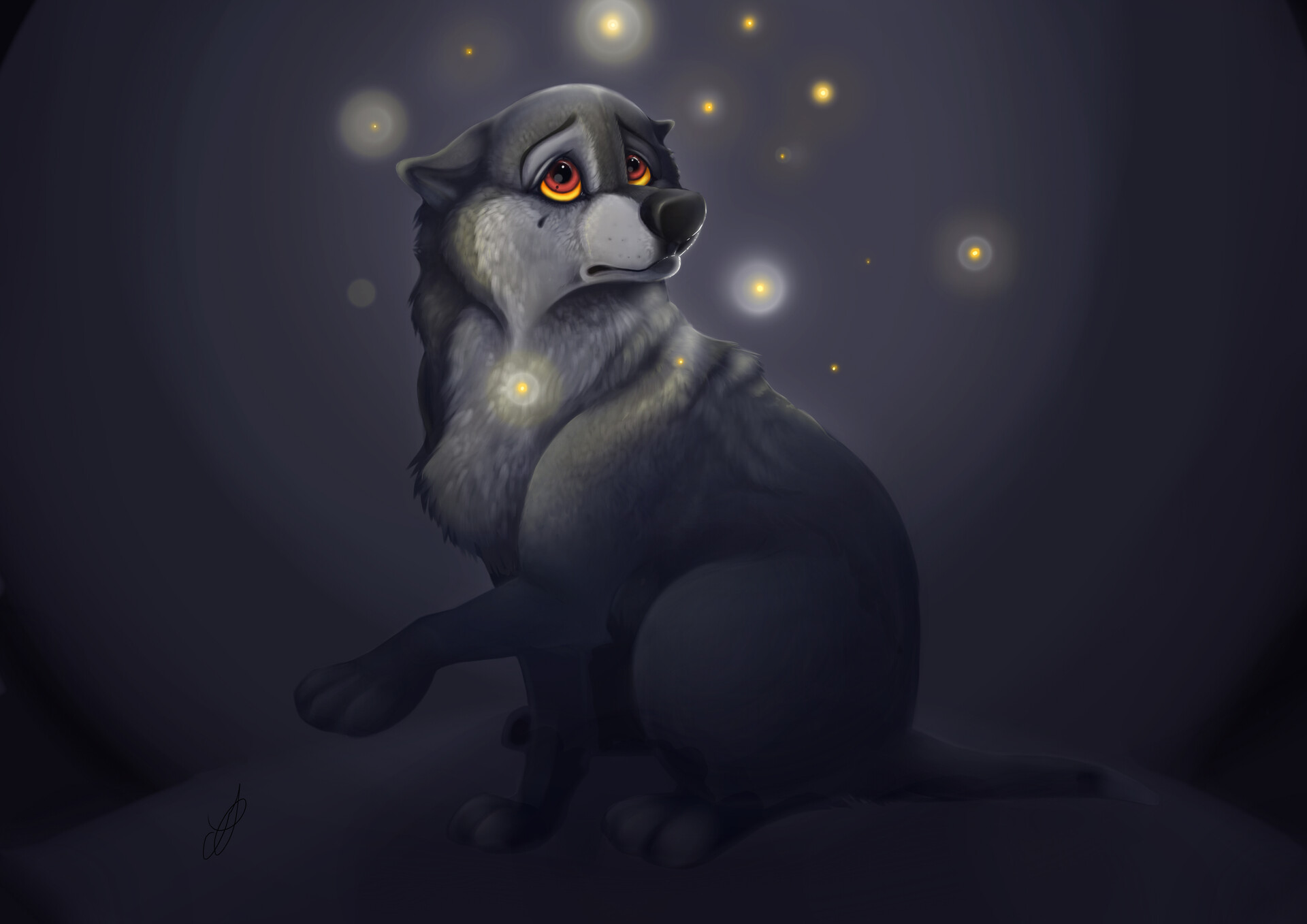 Artstation Baby Wolf Mingan 2d Part Melodie Peries