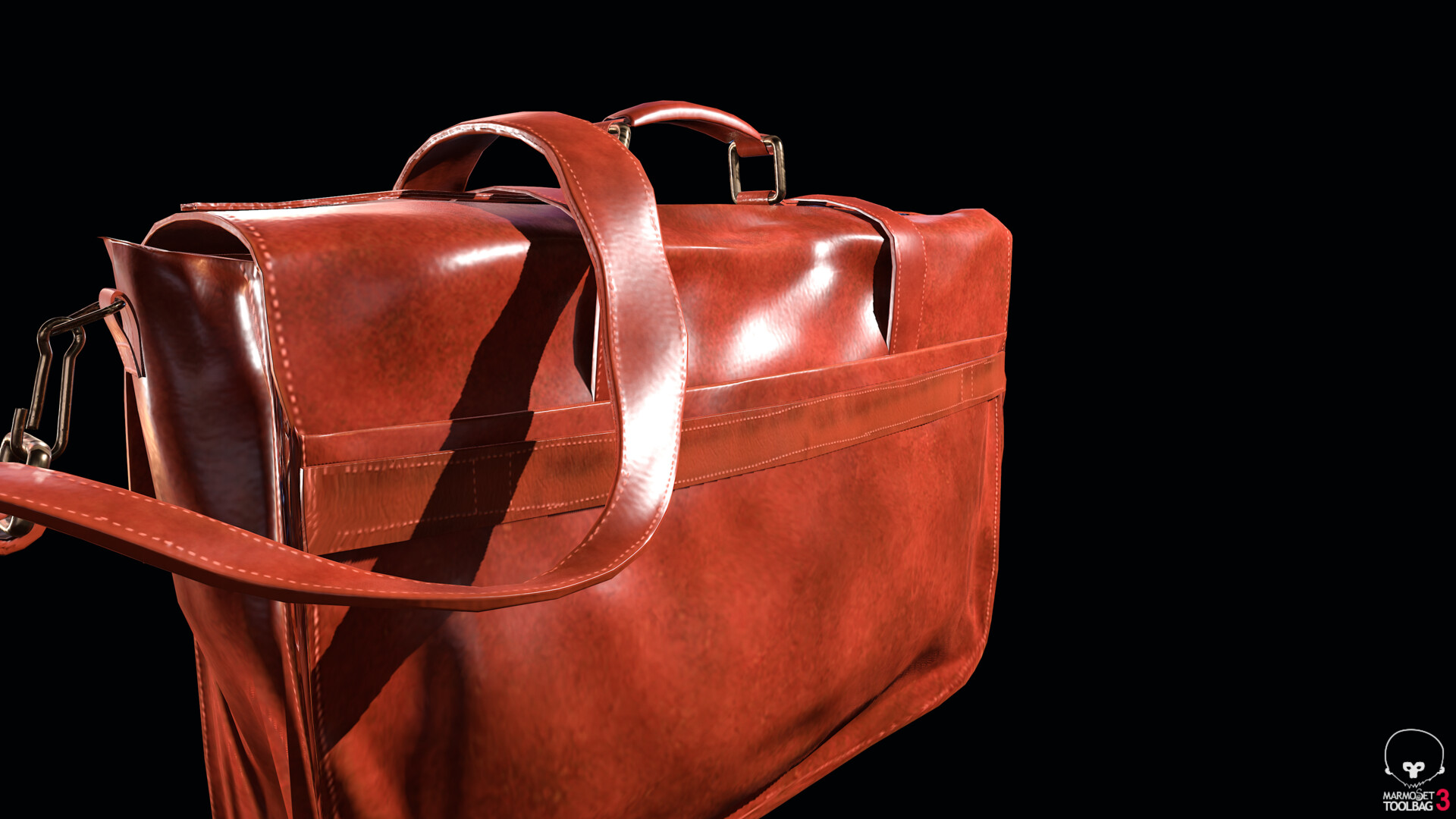 New And Worn Out Red Leather Bag, Red Leather Suitcase