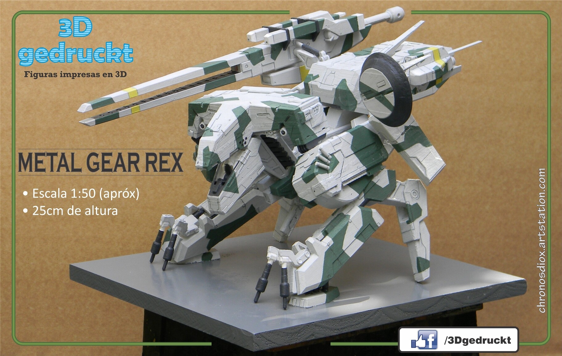 Mariano Castro Entenza Metal Gear Rex 3D Printed Figure Mariano Castro Entenza Metal Gear Rex 3D Printed Figure