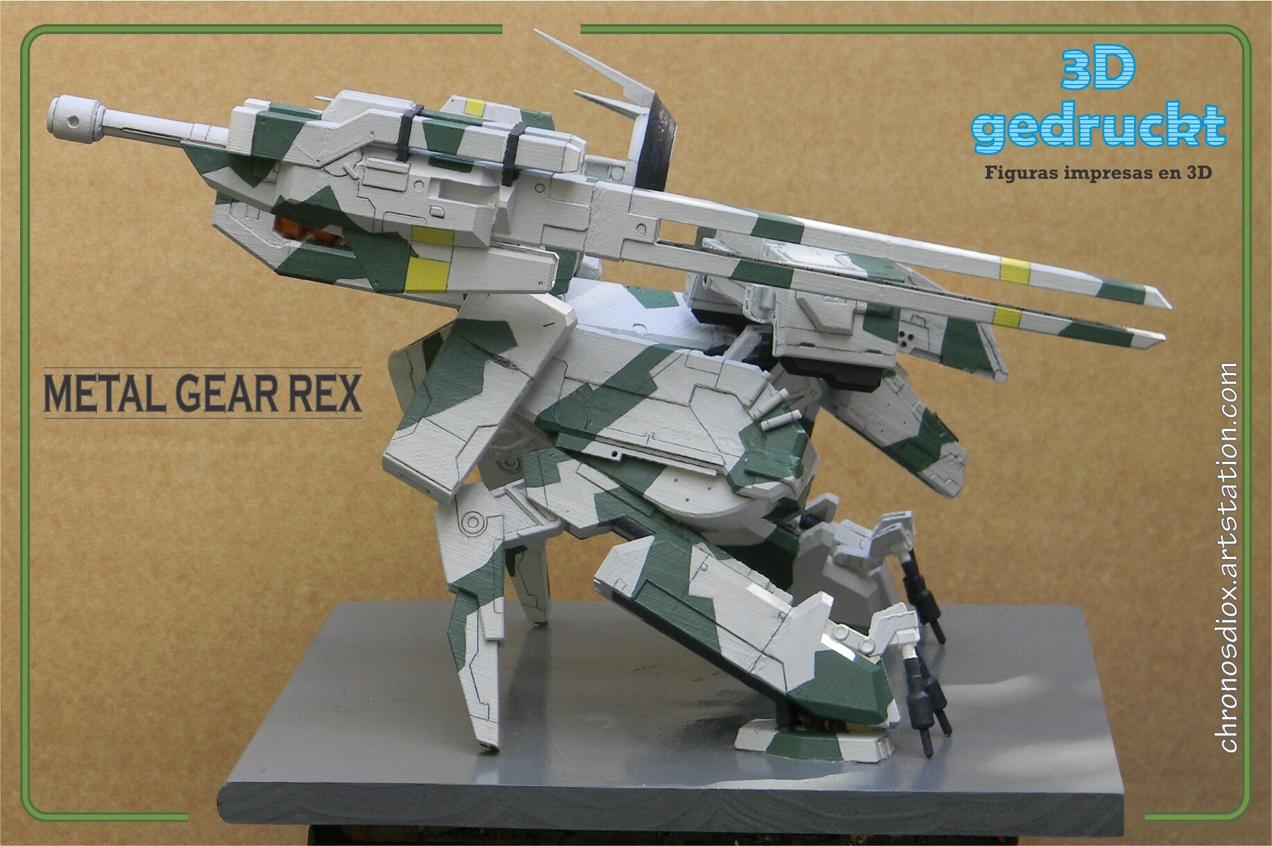 Artstation Metal Gear Rex 3d Printed Figure Mariano Castro Entenza