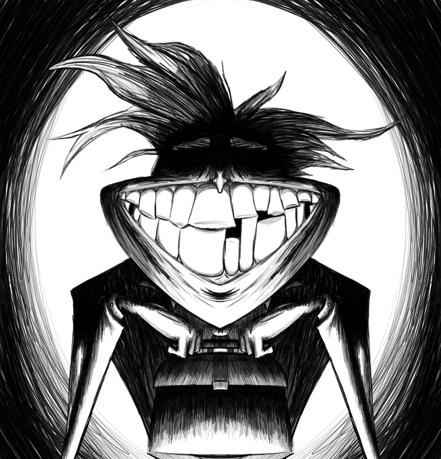 Artstation Freaky Fred Black White Jacob Caluger It had courage trying to be perfect since he messes up a lot. artstation freaky fred black white
