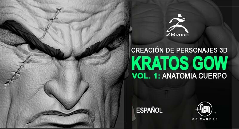 Artstation Curso Zbrush Kratos Vol 1 Modelado Del Personaje