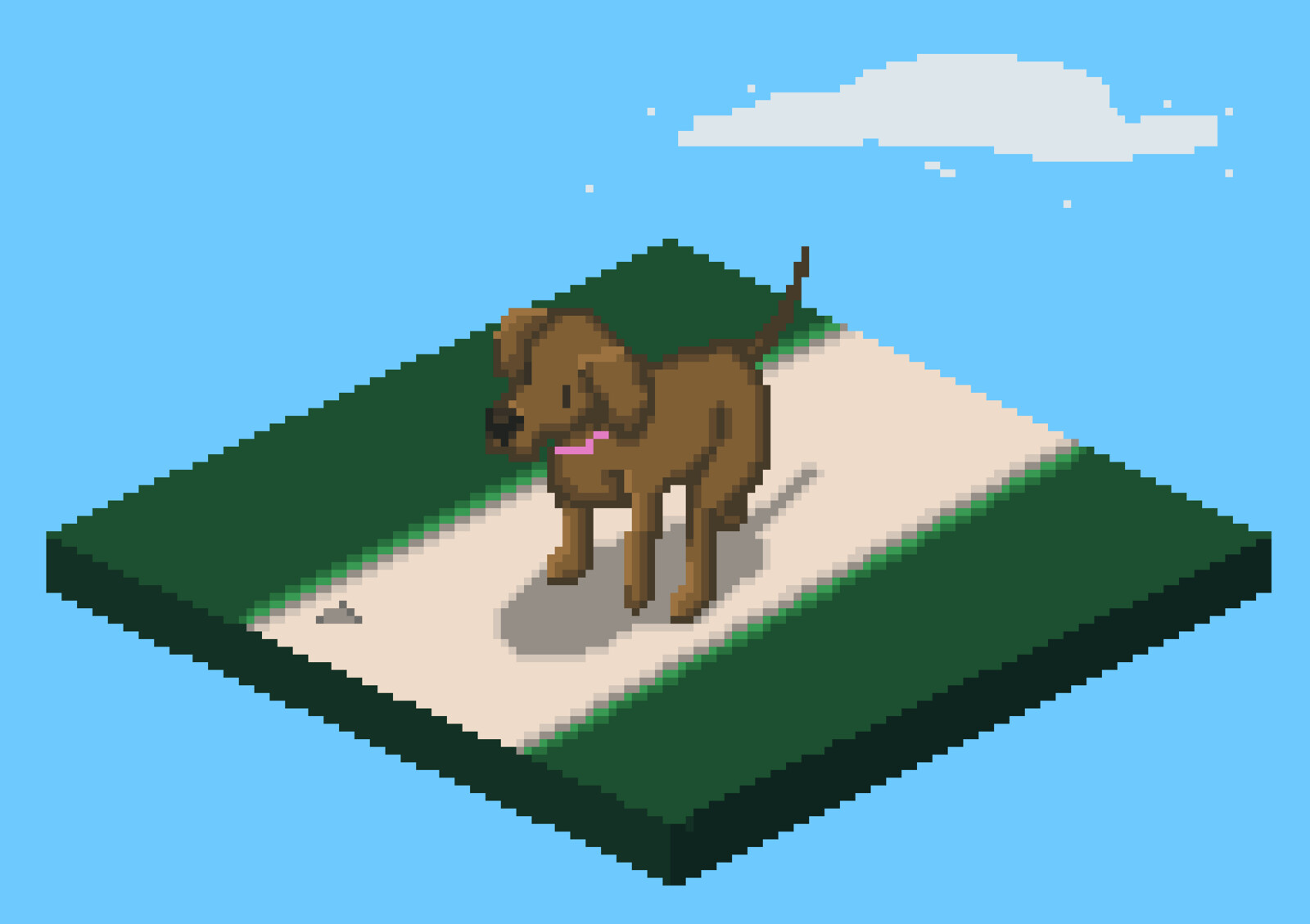 Artstation Pixel Dog Walking Cycle Beth Lula