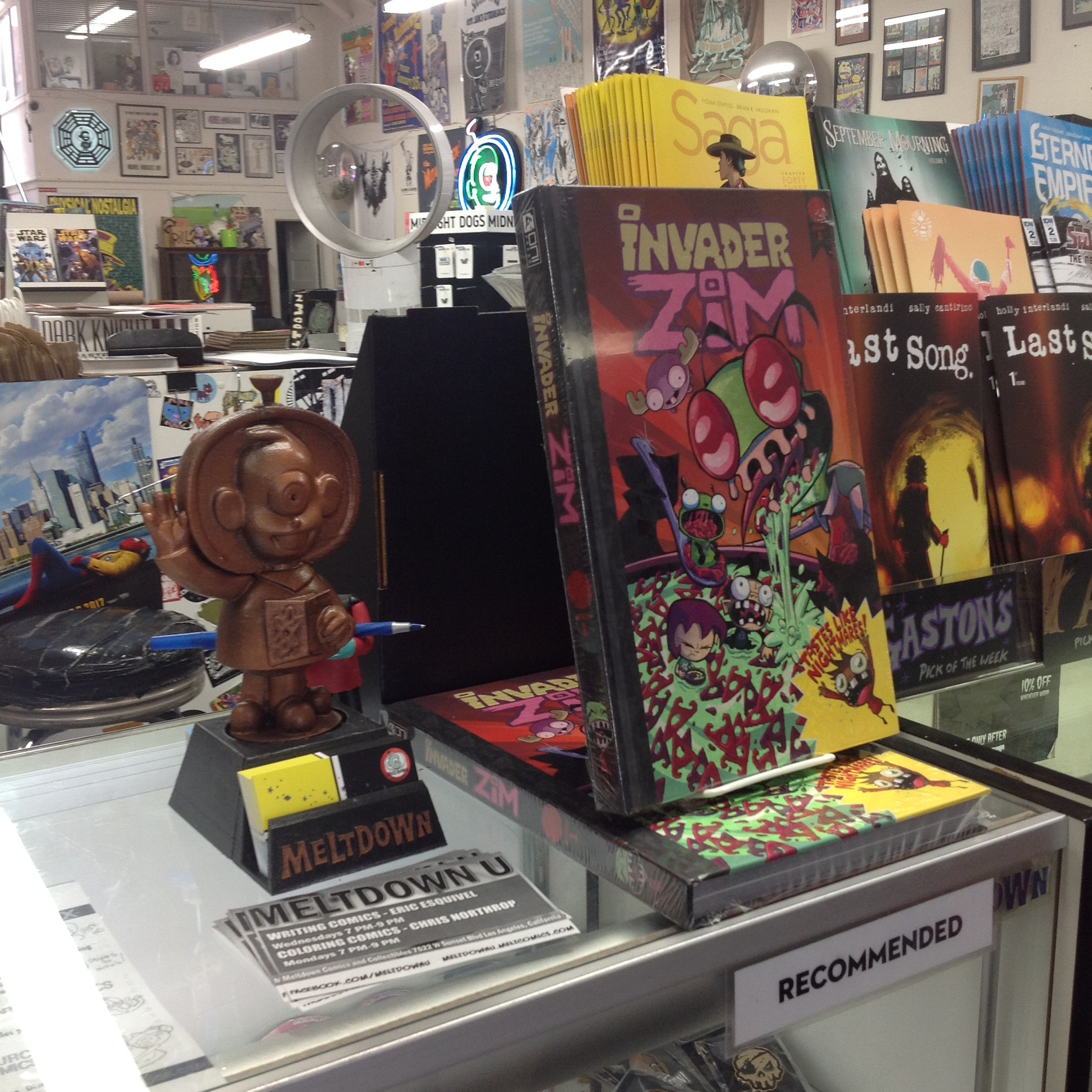 Business card holder for the shop.