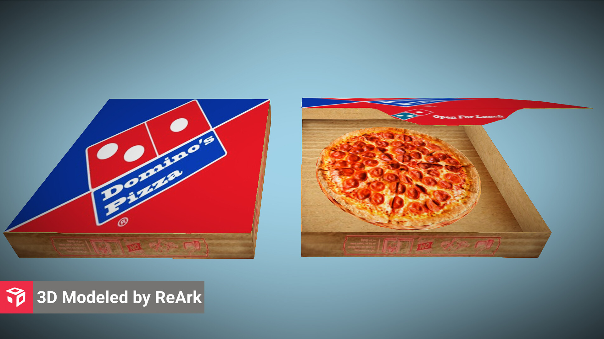 Artstation Dominos Pizza Reark 3d