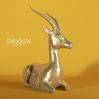 Golden Gazelle Statue
