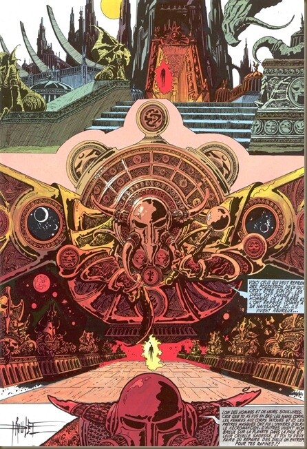 Reference for the interior columns/statues.