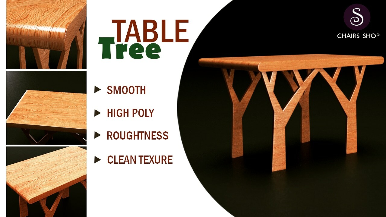 ArtStation - Table tree 🌲 modelling