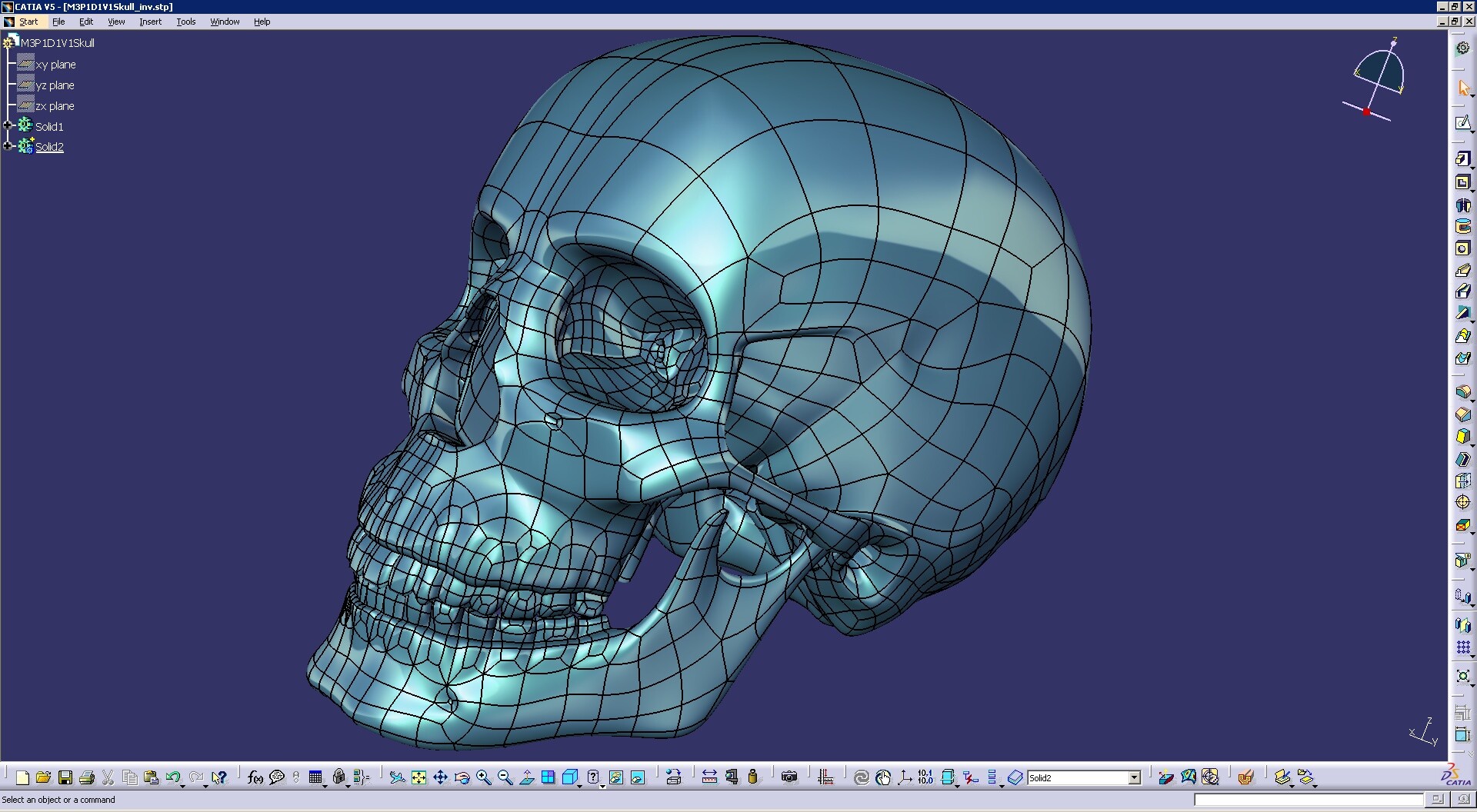 Artstation Cad Compatible Human Skull Model M3p1d1v1skull