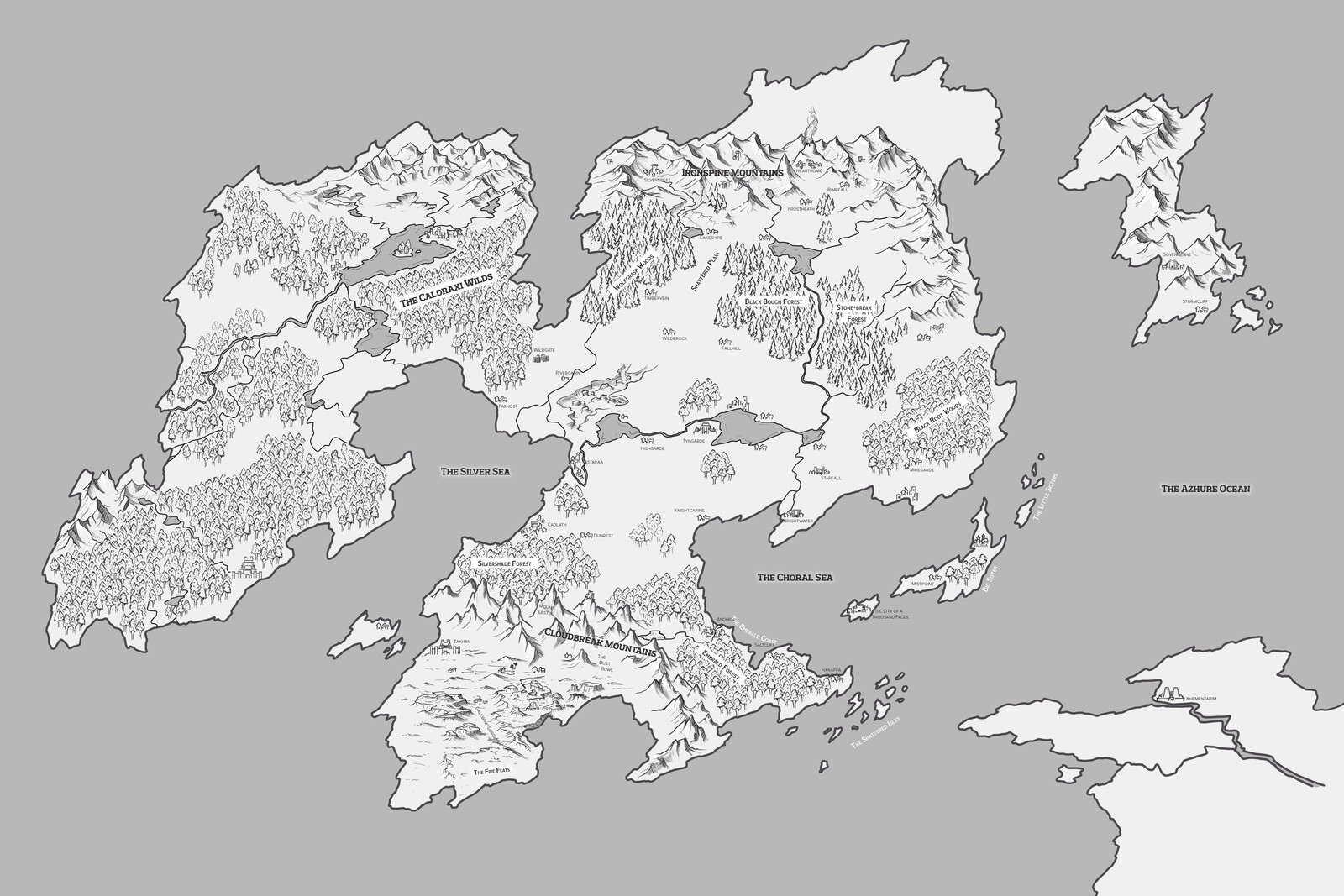 Iskandria - Fantasy World Map