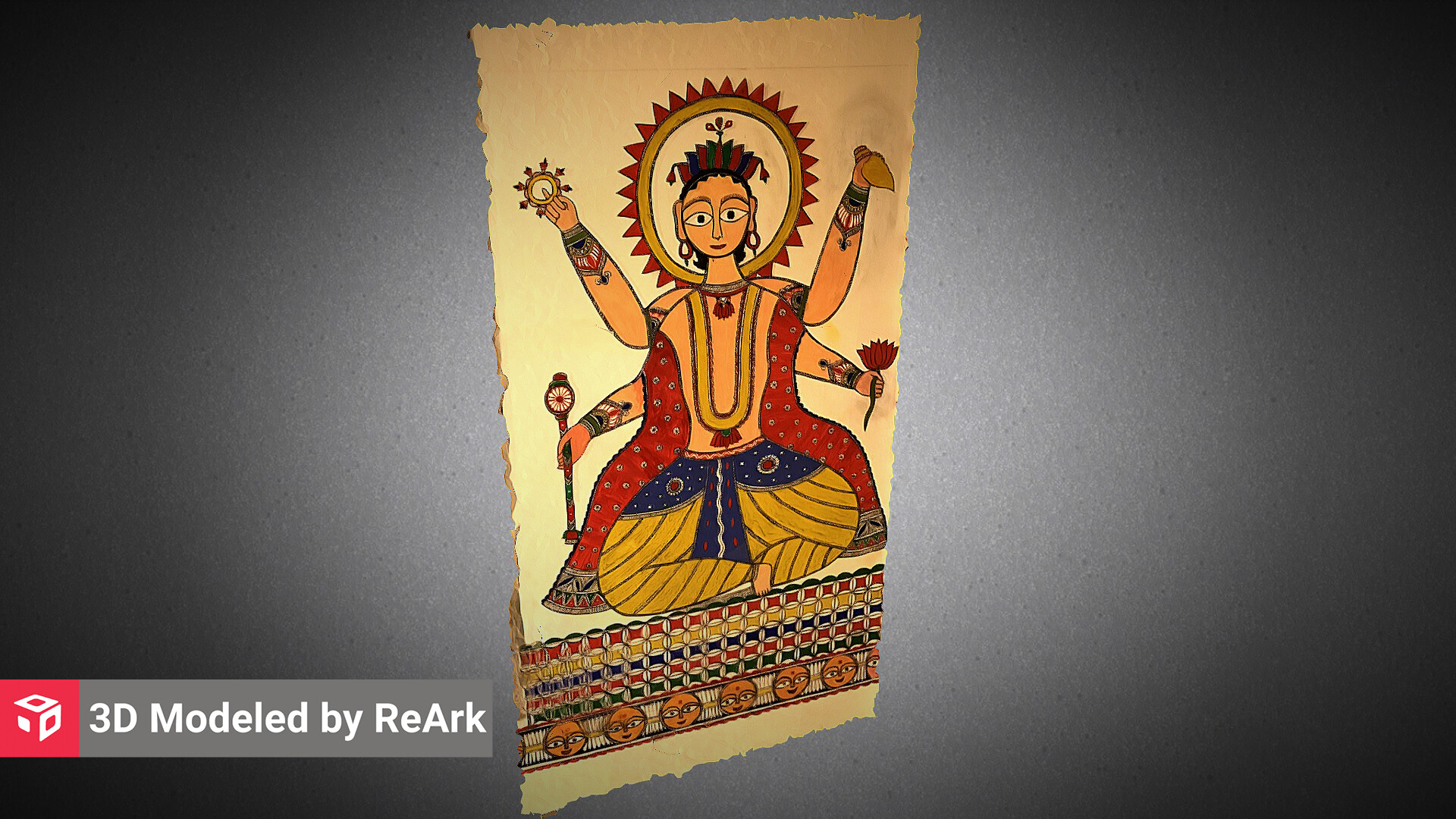 Artstation Madhubani Painting Reark 3d
