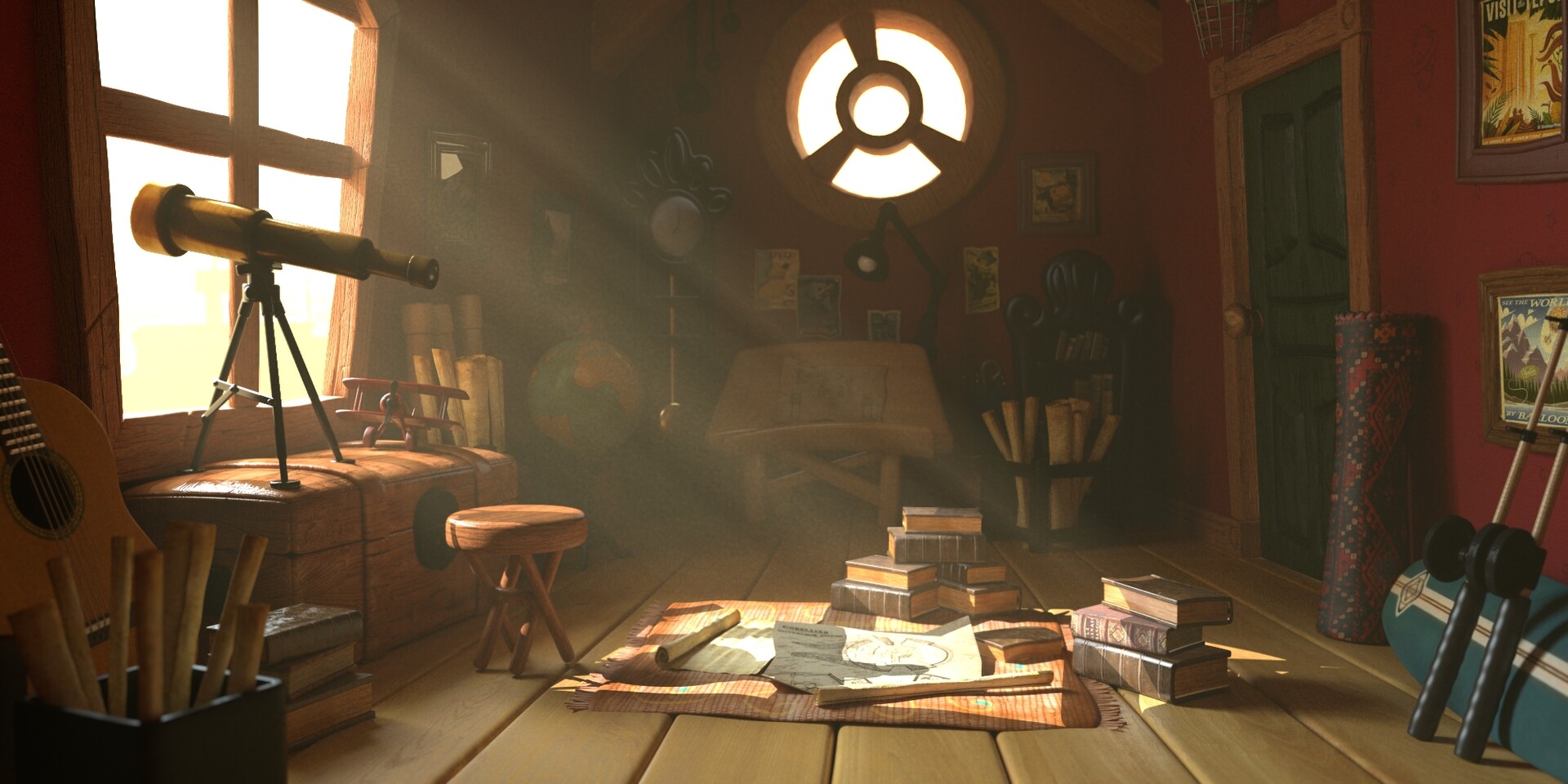 Artstation Attic Tdu Lighting Challenge Ruiting Wang