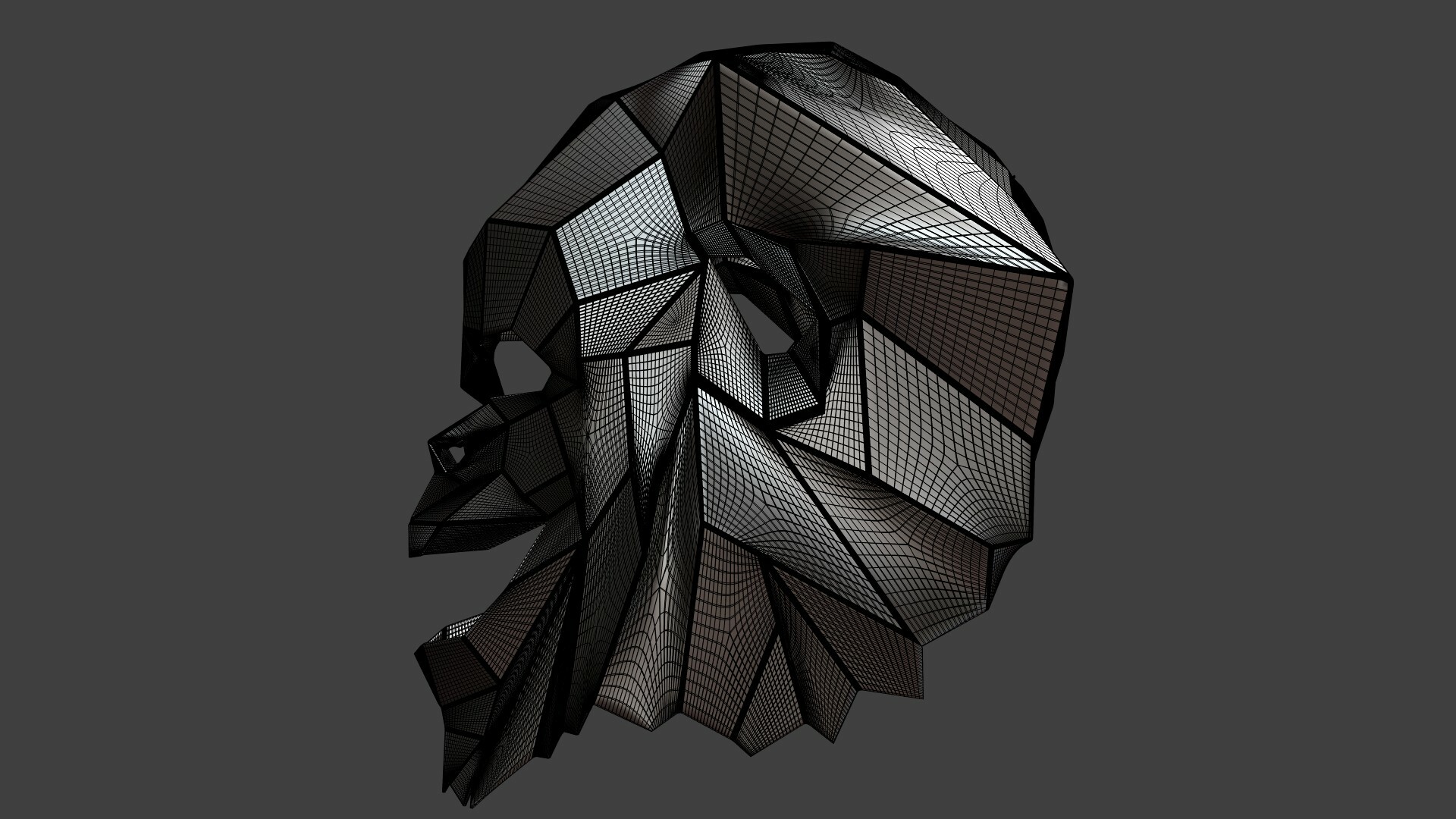 Alex Karcev Low Poly Mask For 3d Printing