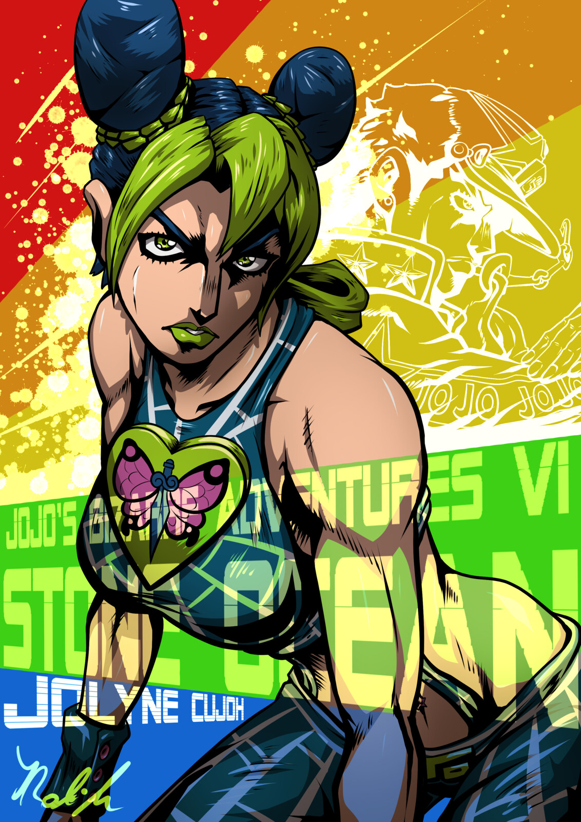 Artstation Stone Ocean Cover Dp Anime Style Leandro Rolih