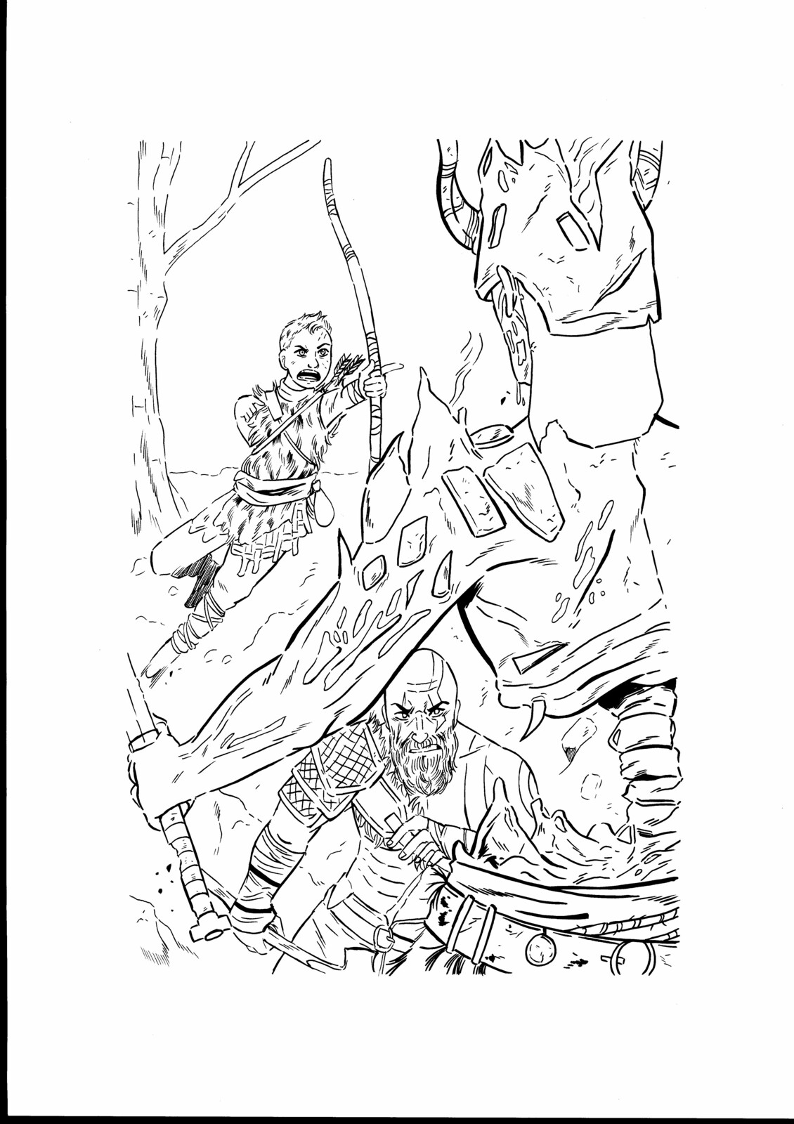 Original Scanned Lineart (Sketch)