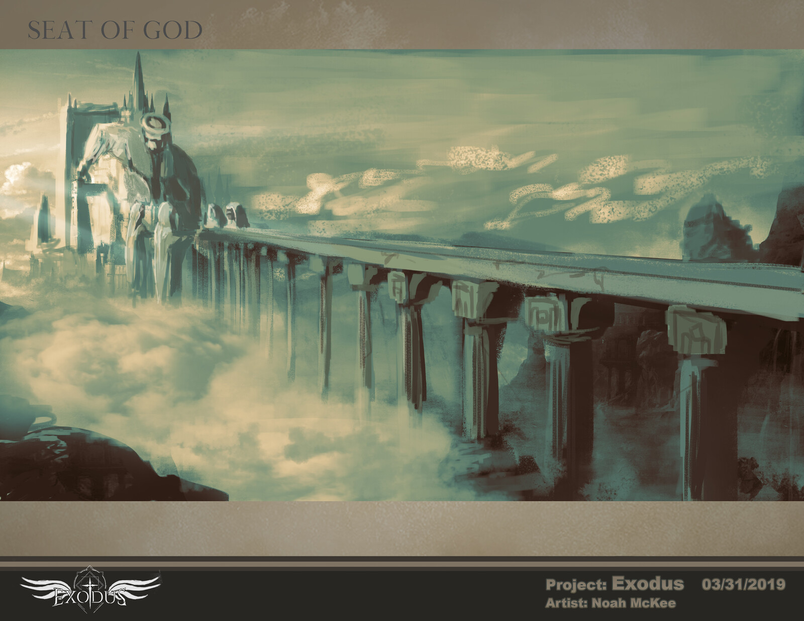 Concept art for Seat of God location later on in the game. Early look.