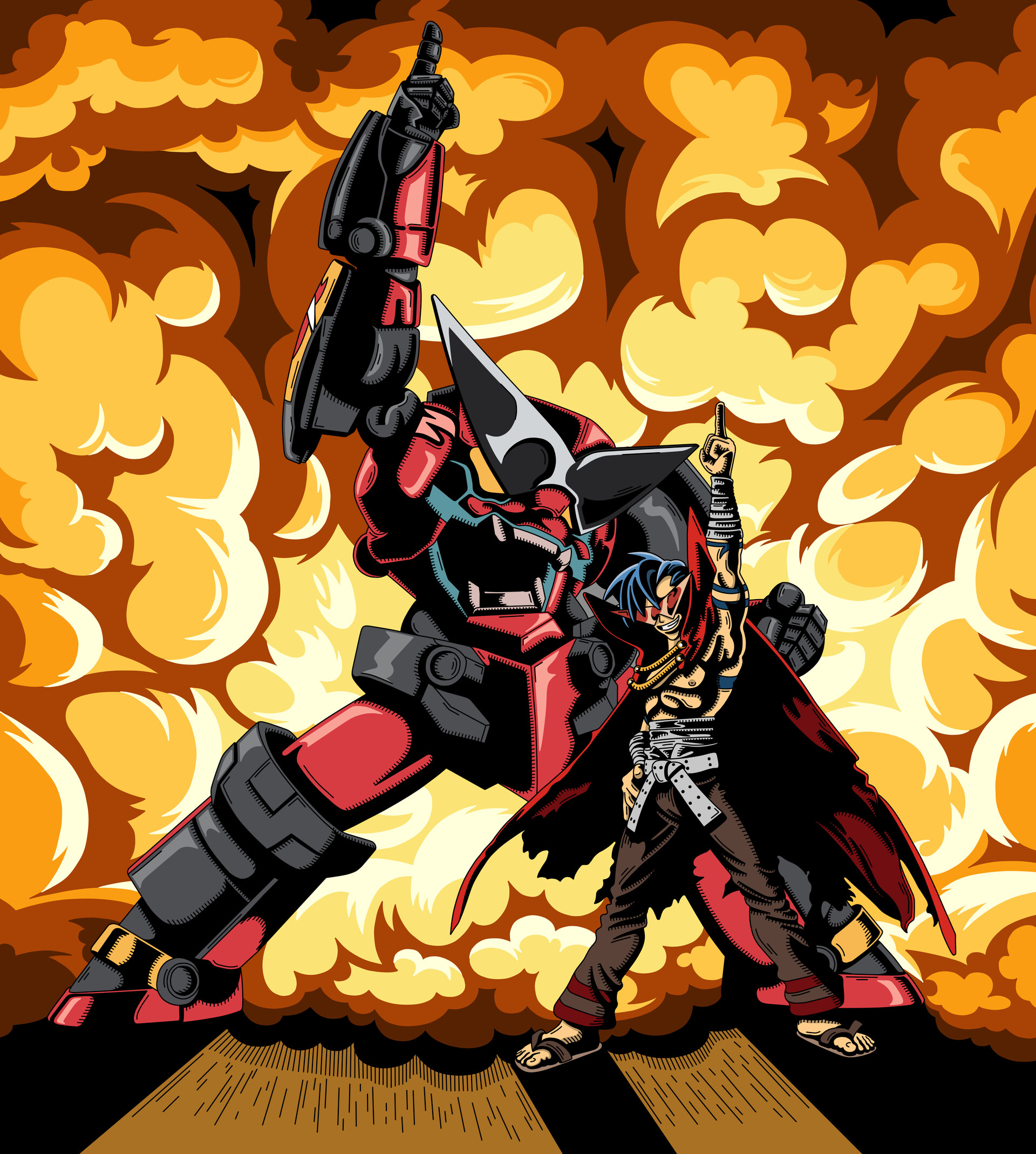 Artstation Gurren Lagann Kamina And Gurren Pulsareffect