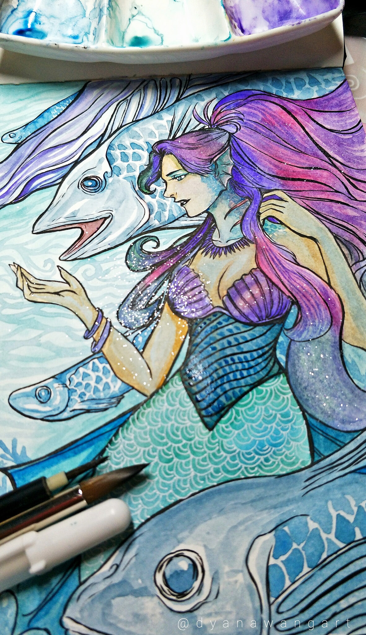 Dyana Wang Purple Mermaid