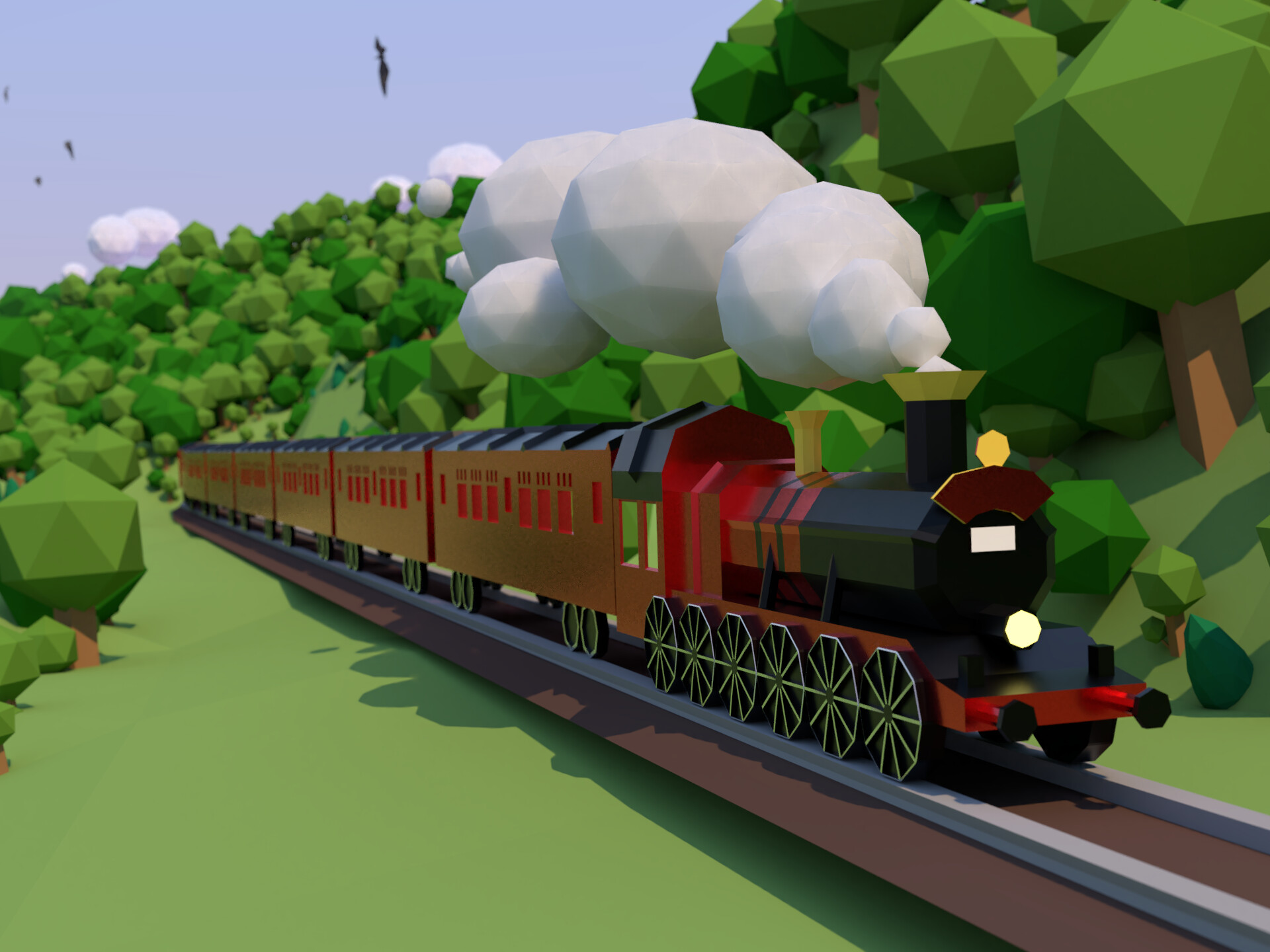 Katia Vasylenko Harry Potter Low Poly Scene In 3d