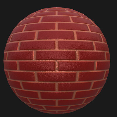 Dark red brick  Pbr texture