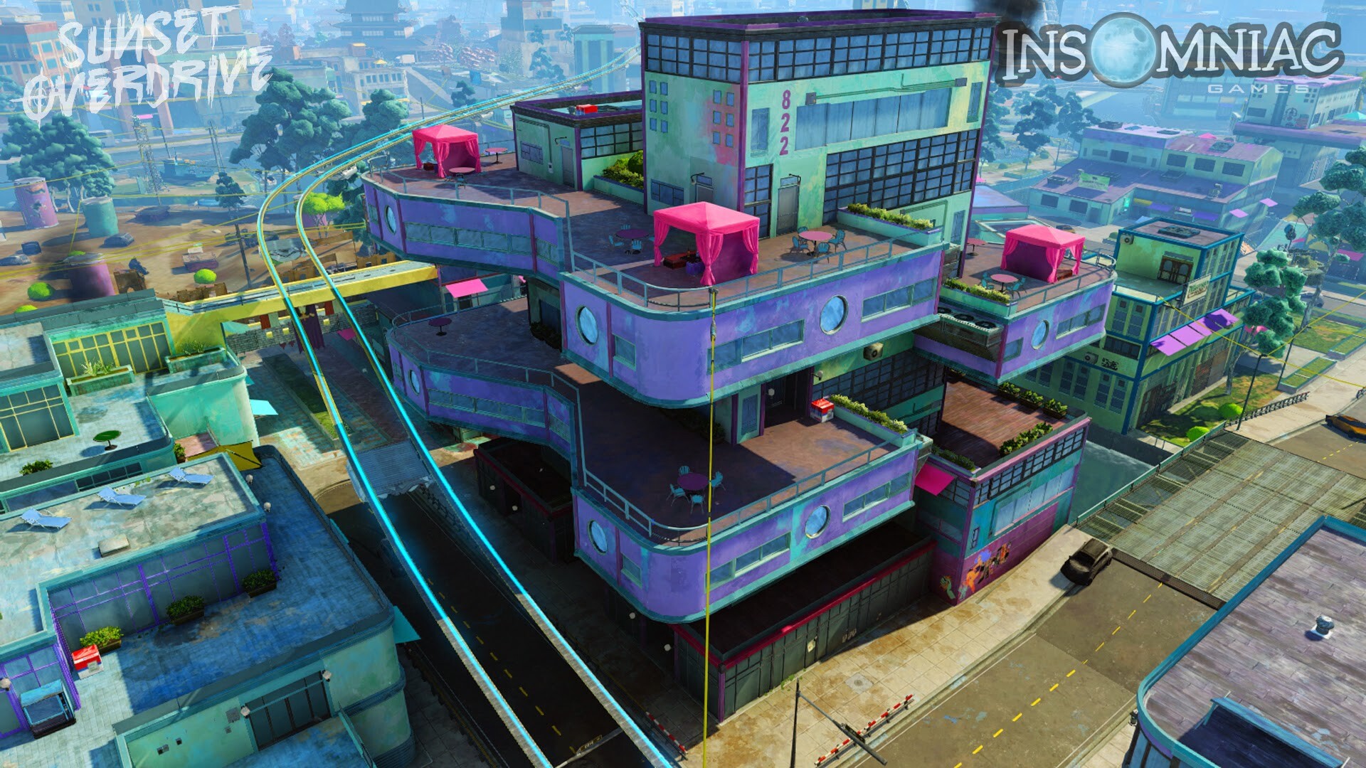 Video Games Cityscapes on X: Sunset Overdrive (2014) Sunset City.  Developed by Insomniac Games.  / X