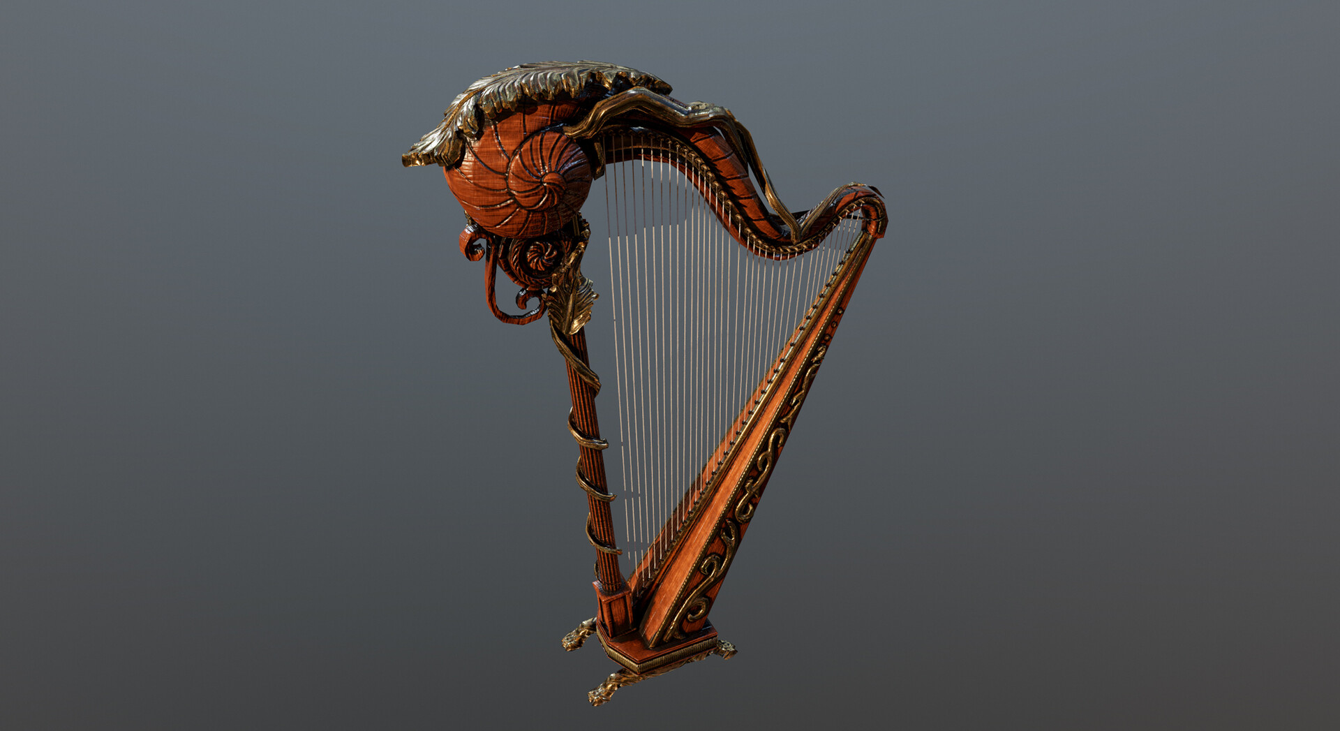 ArtStation Legends of Aria Fancy Harp Spellbook